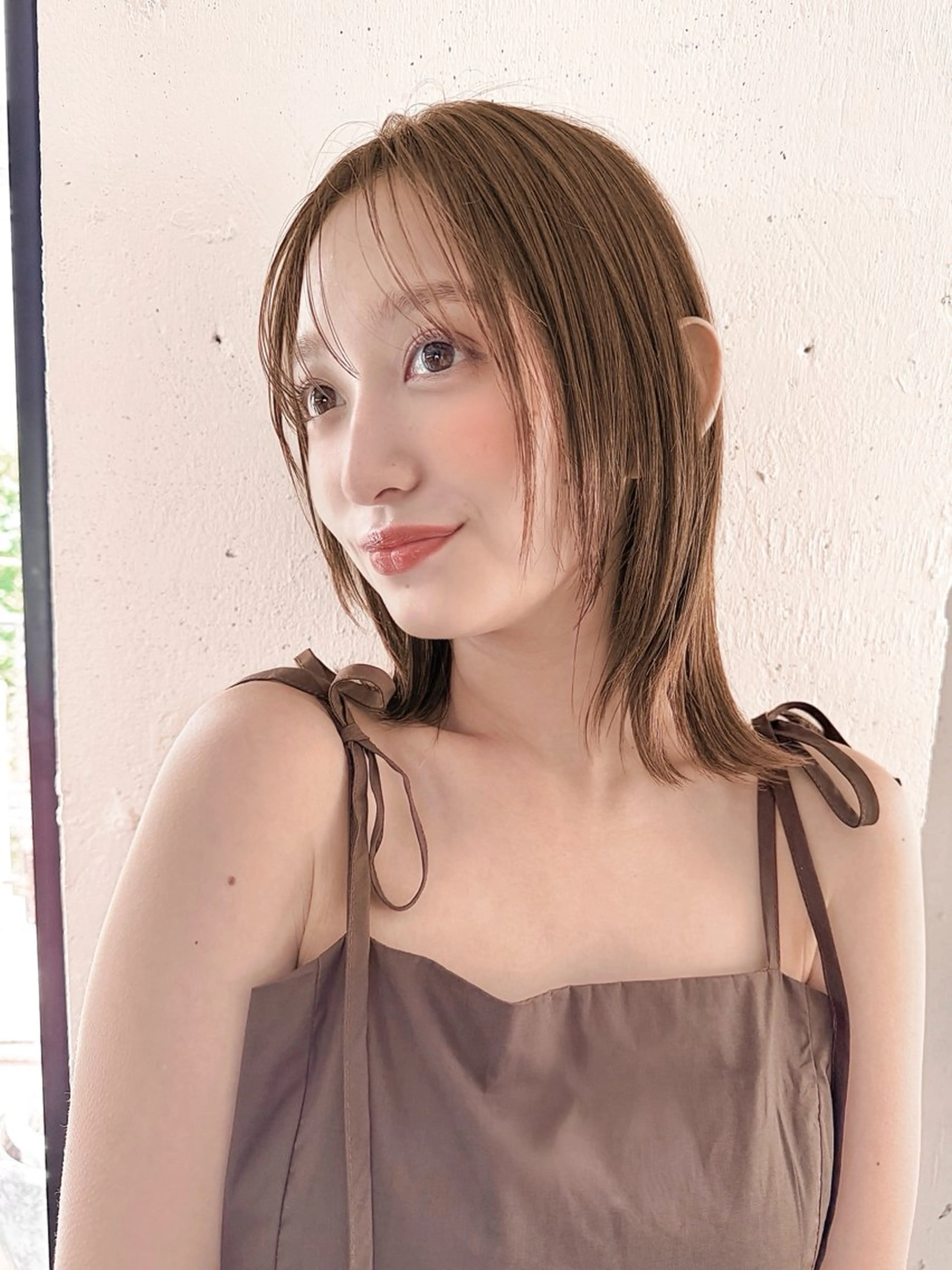 ミディアム カット ヘアカラー トリートメント 髪質改善/透明感カラ ー🫧mizukiのヘアスタイル