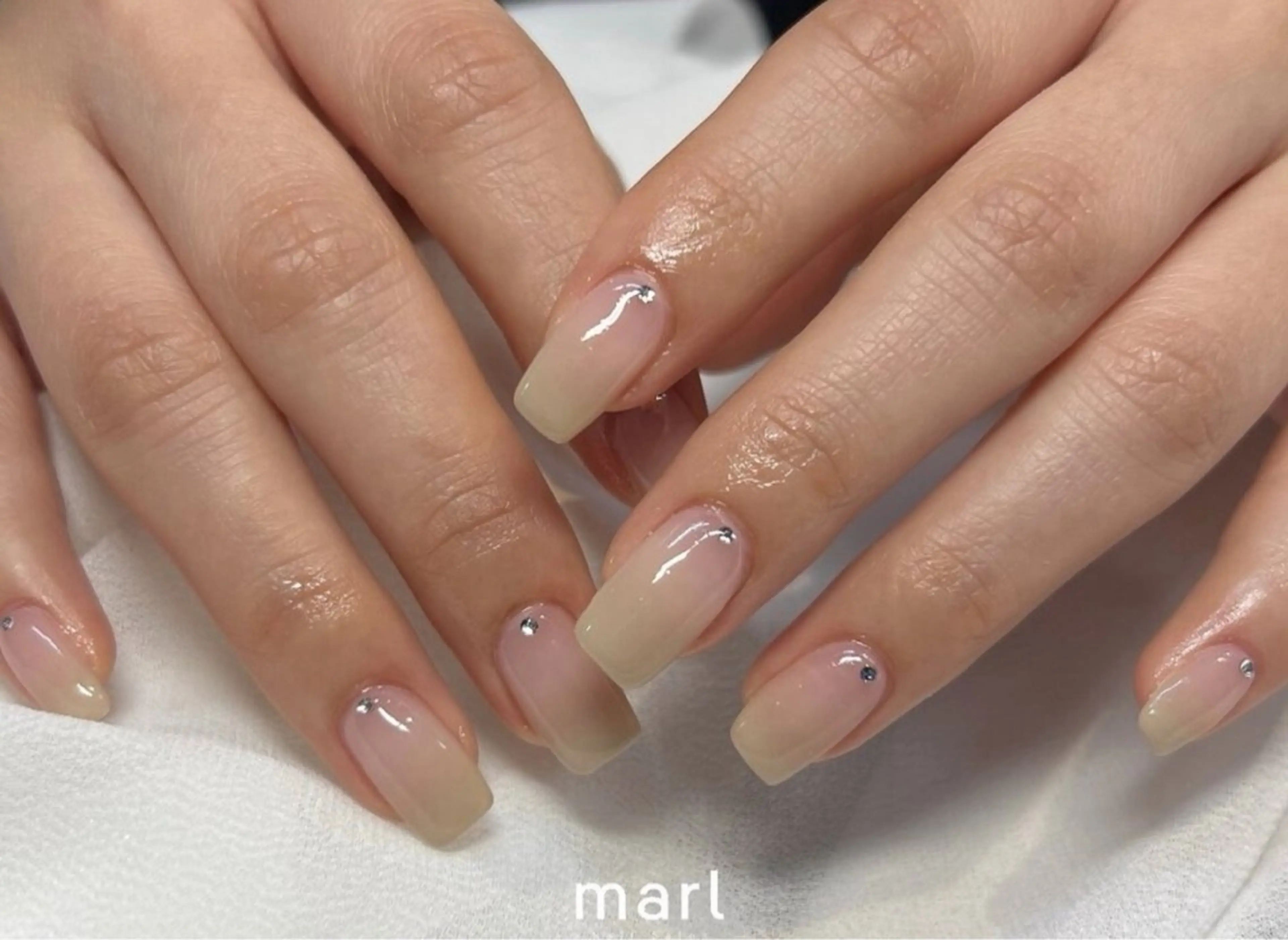 グラデーション💅💚（オフあり）の写真