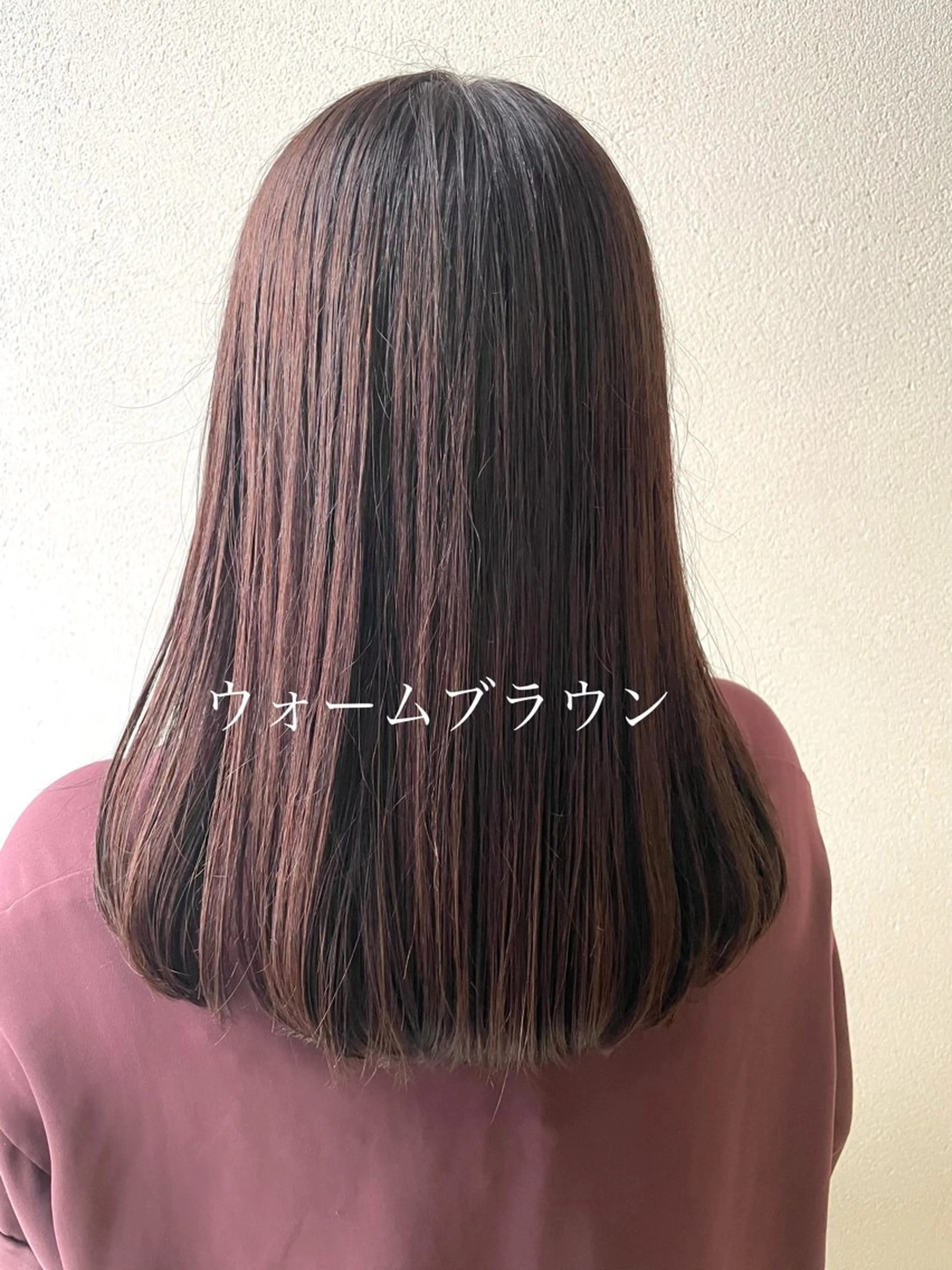 ミディアム カラー ブラウンカラー ボブ カット ヘアカラー トリートメント 沢田 瞳のヘアスタイル