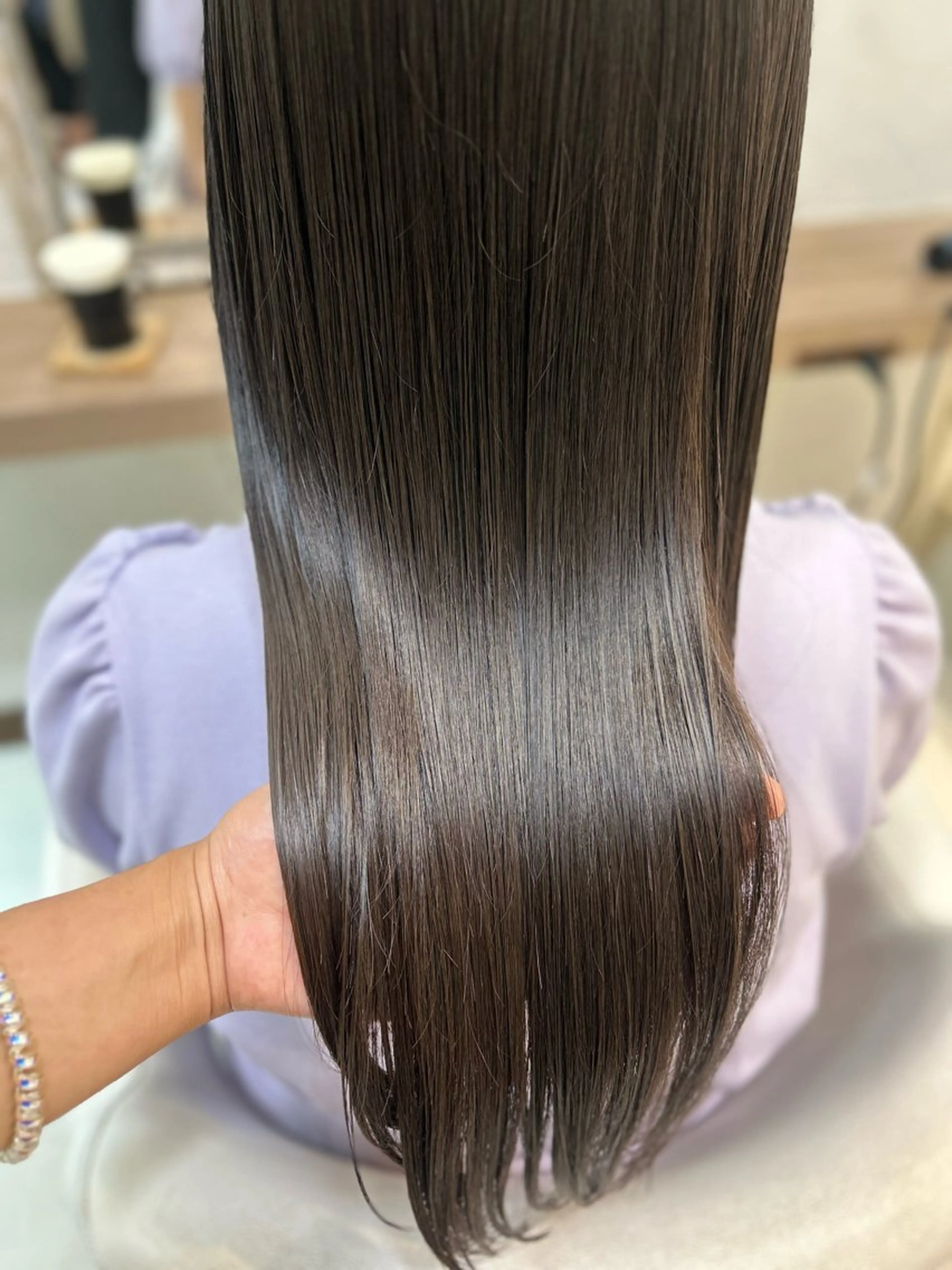 ロング パーマ カット 縮毛矯正 艶質改善/縮毛矯正 ササキナツミのヘアスタイル
