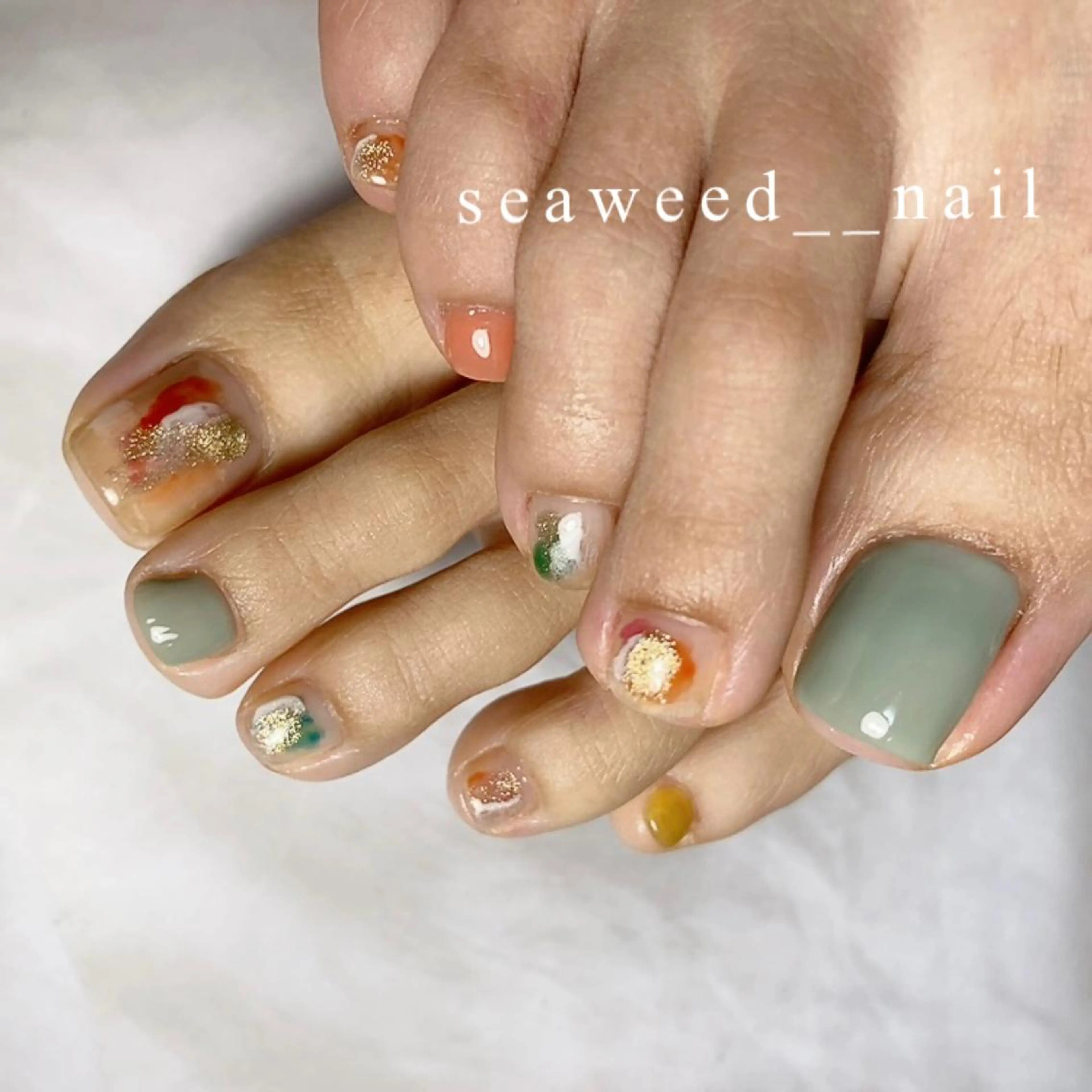 ネイル フットネイル seaweed nailのネイルデザイン