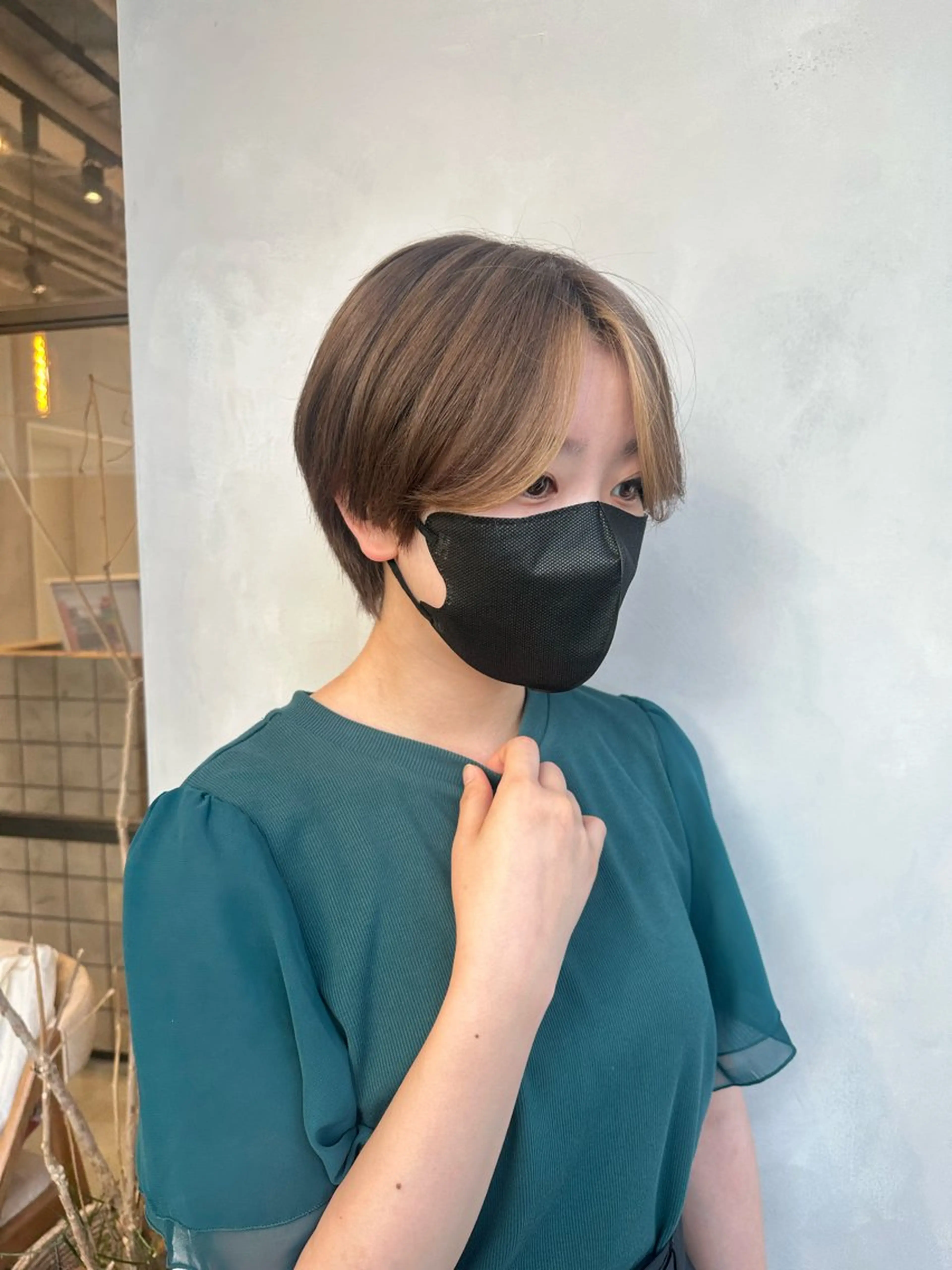 ショート カラー ブロンド ブラウンカラー ミルクティーブラウン カット ヘアカラー トリートメント 似合わせ小顔ショート /akane🐰♥️のヘアスタイル