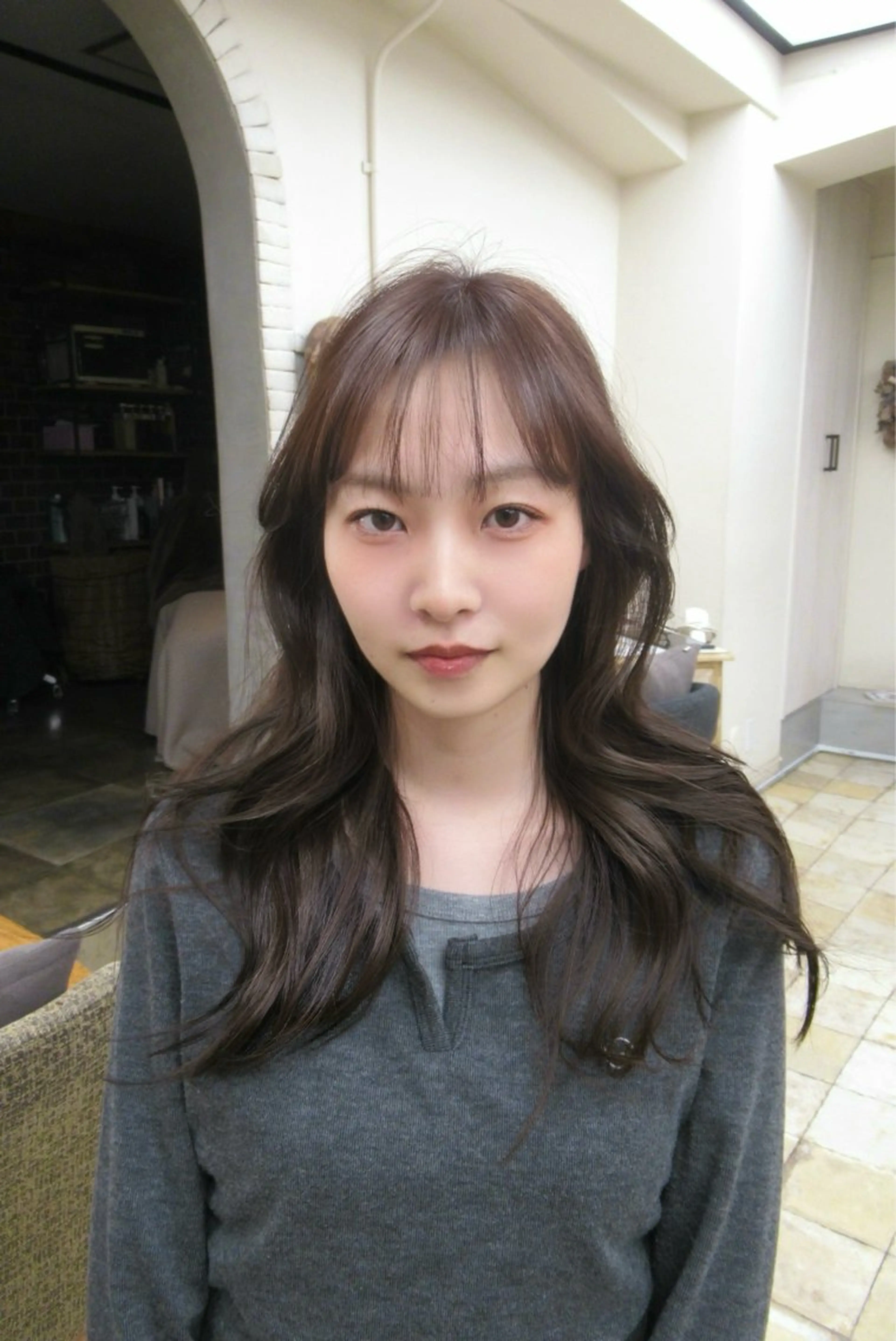 ロング カラー ヘアアレンジ クリスマス Gigi 代々木所属・りこ 🐈‍⬛韓国艶カラーのヘアスタイル