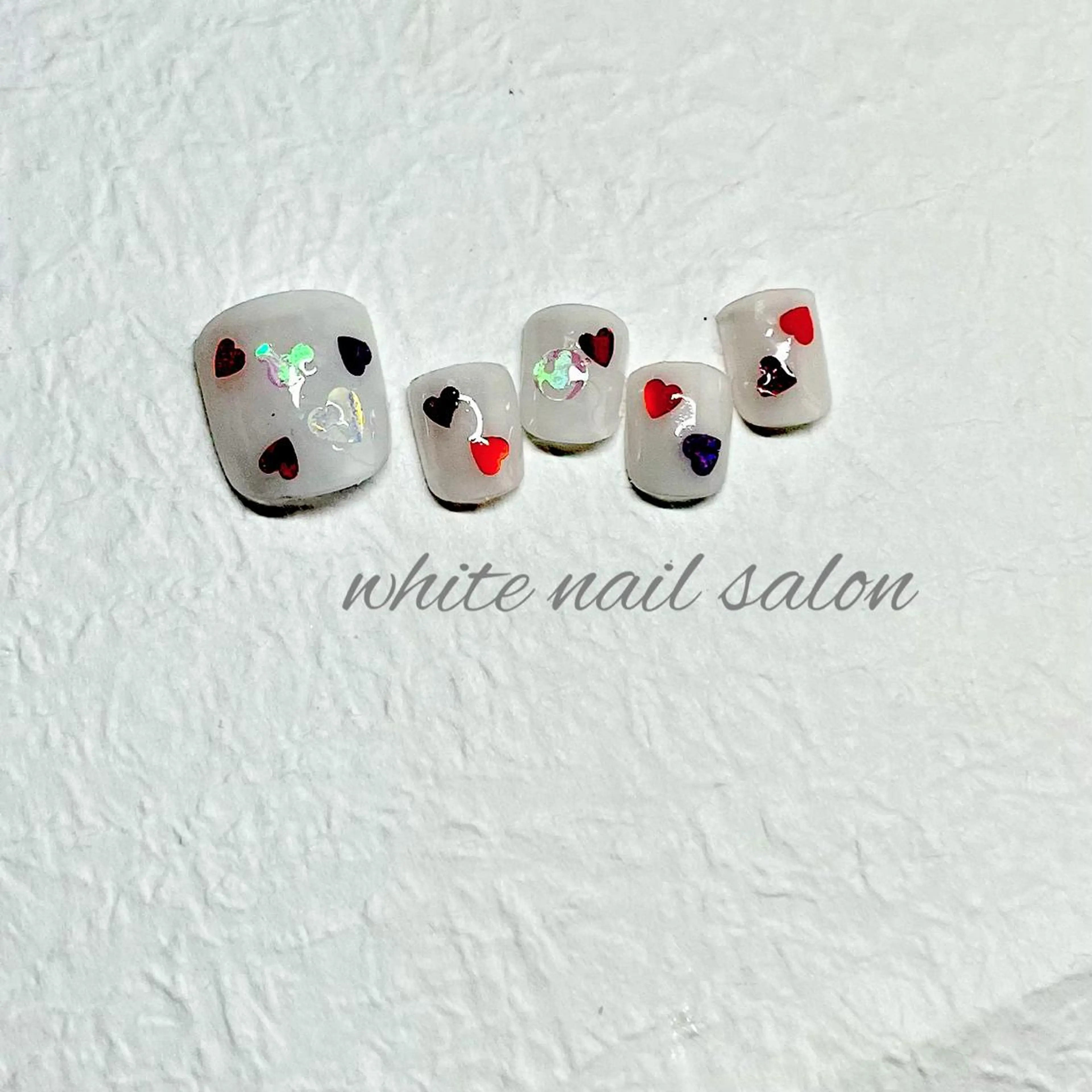ネイル フットネイル ジェルネイル ハードジェル ラメ(グリッター) 持ち込み フットネイル white nail salonのネイルデザイン