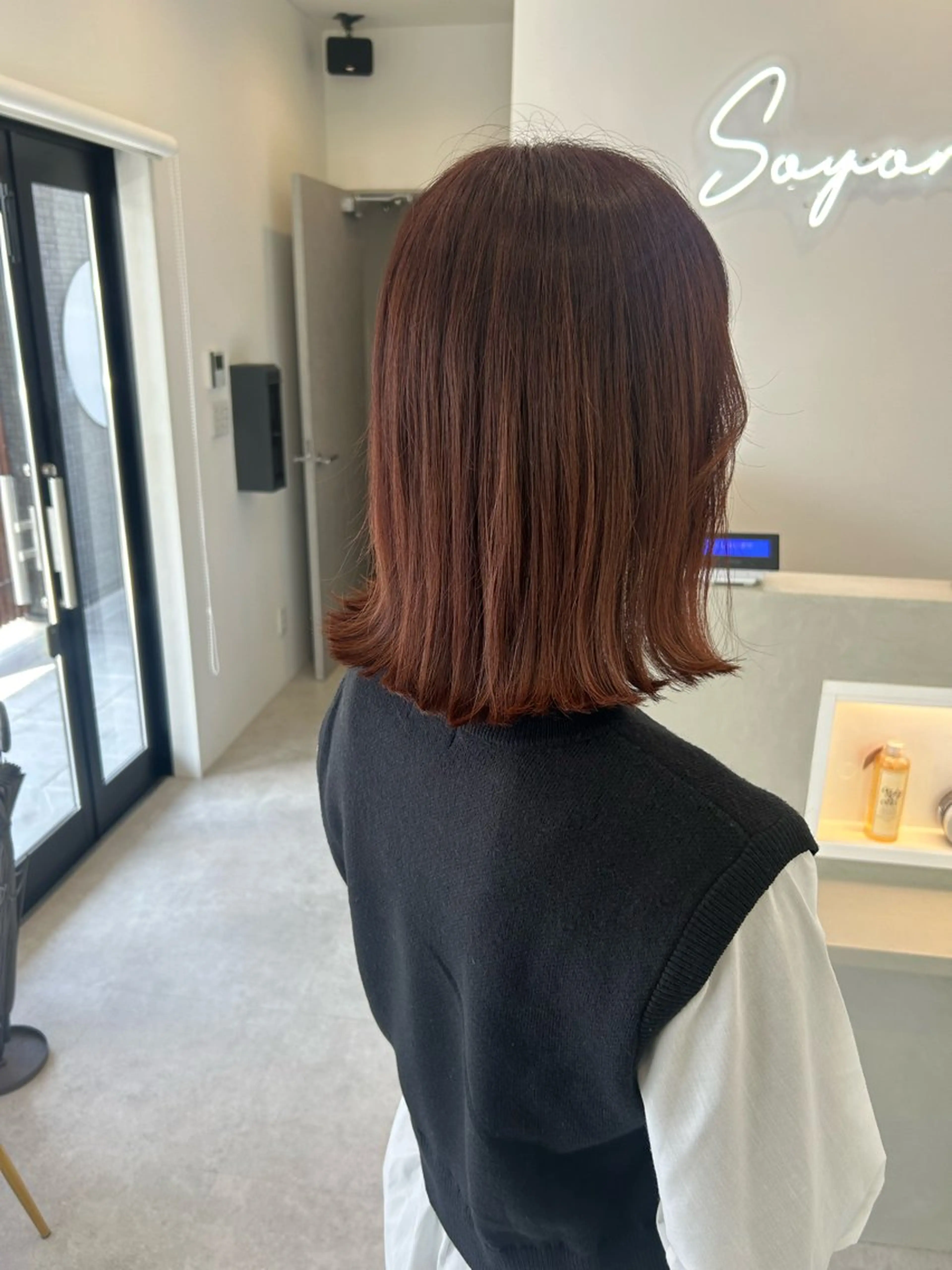 ミディアム カラー ブラウンカラー ピンクカラー SOYON豊田市駅店 MIYUのヘアスタイル