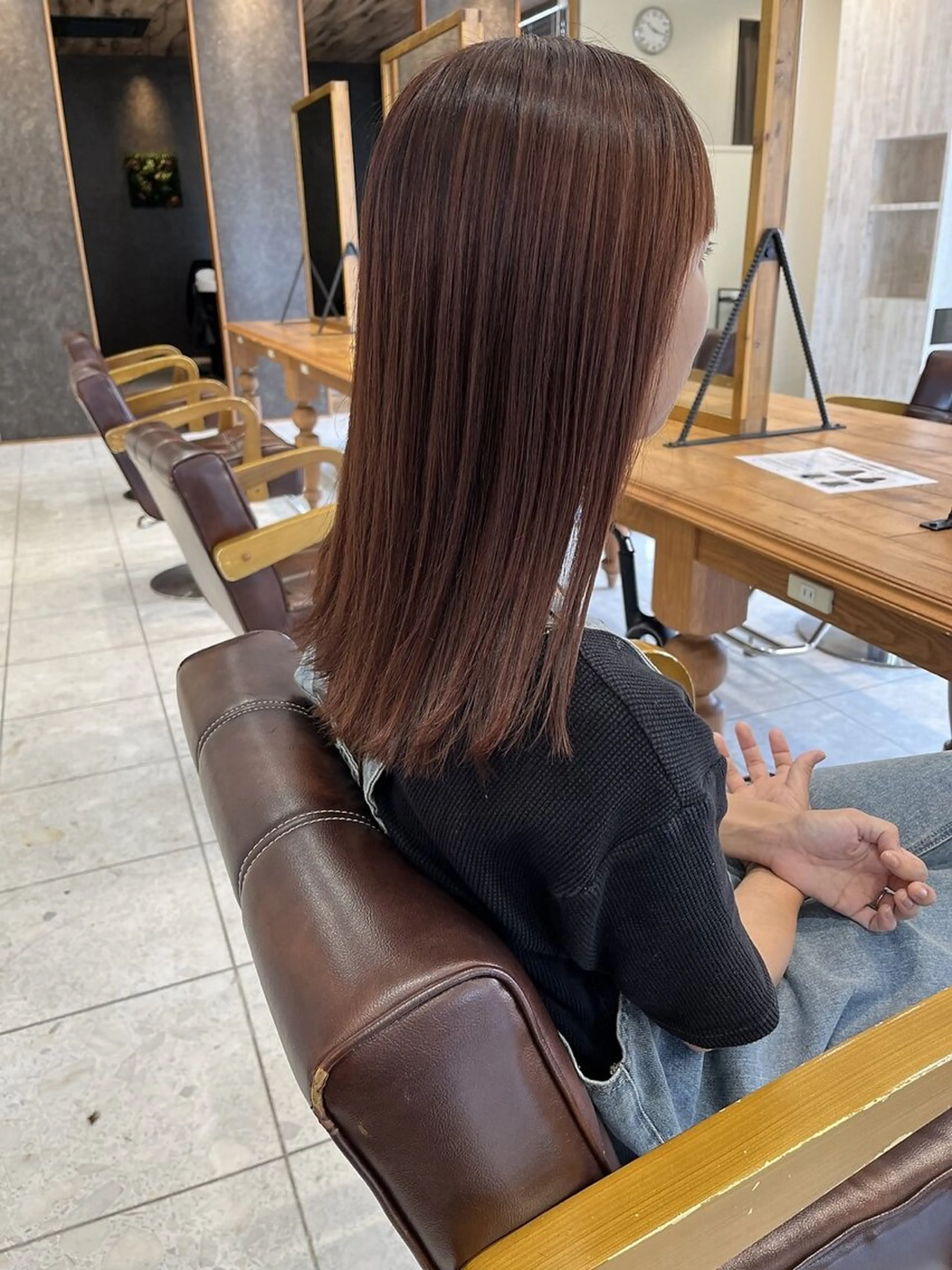 セミロング カット 縮毛矯正 エミュ（emu）所属・emu minekoのヘアスタイル