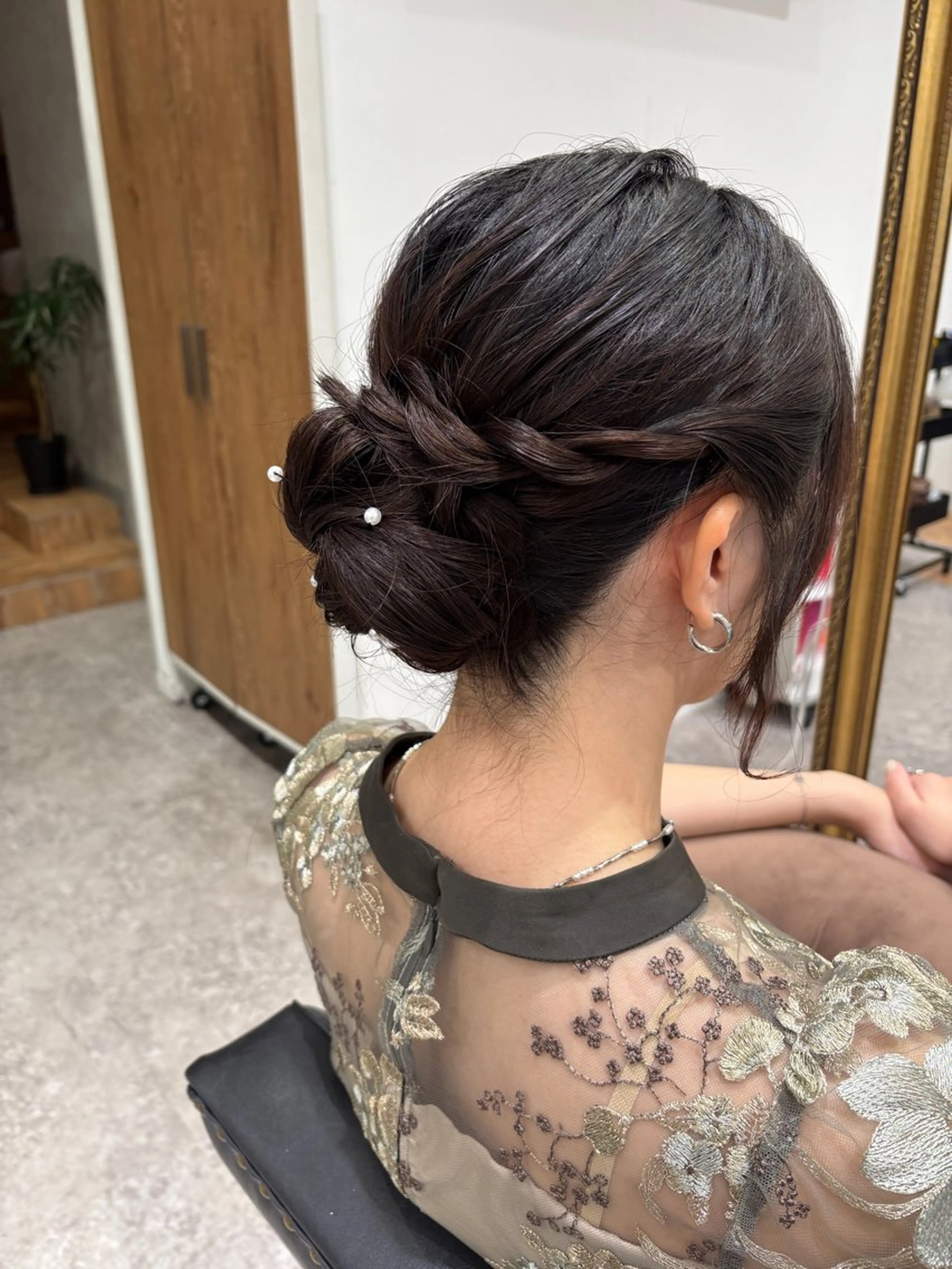 ヘアアレンジ ヘアセット ピンクカラーアレンジ 🩷AYANA🩷のヘアスタイル