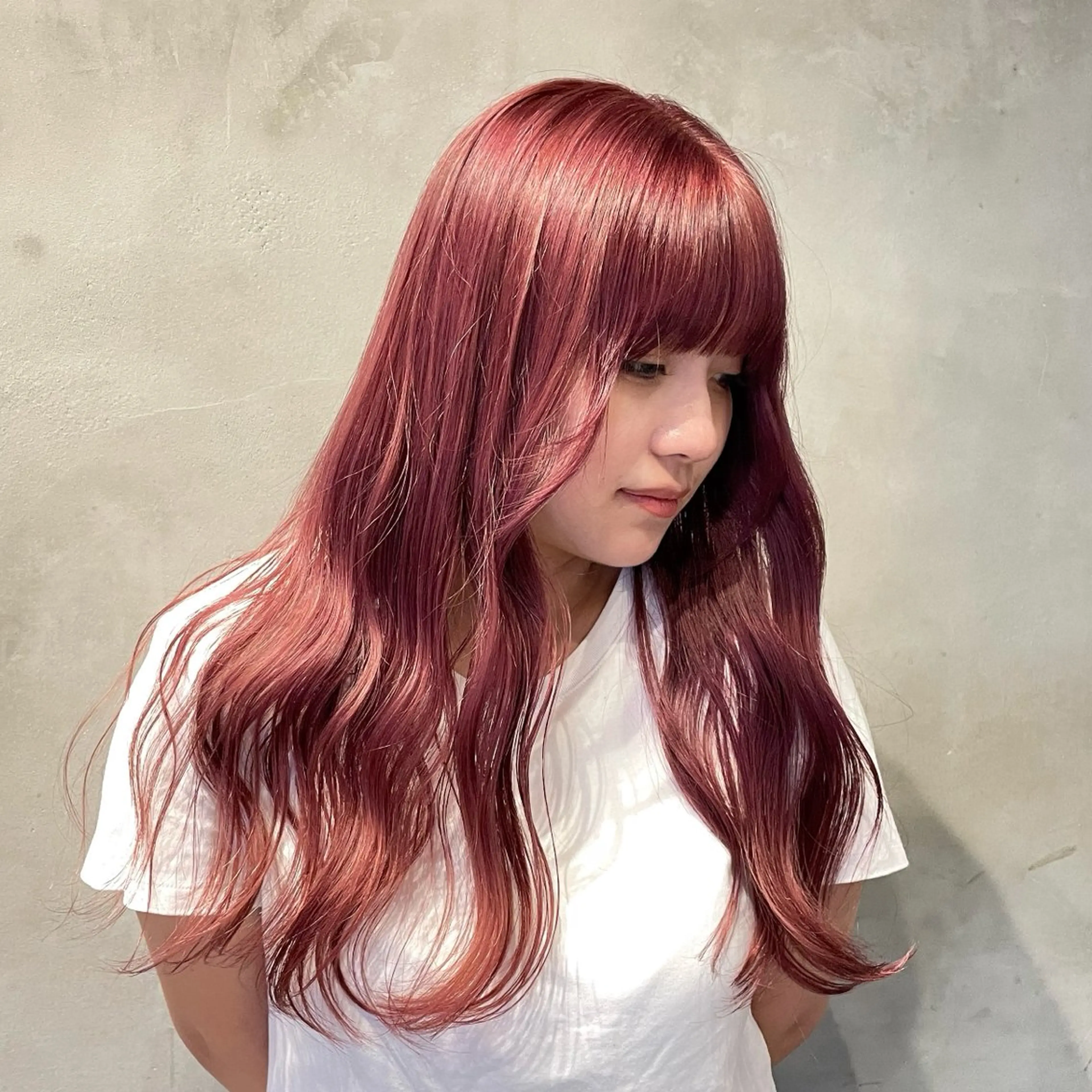 ロング カラー ヘアカラー ‪‪❤︎‬韓国レイヤ ー❤︎/saraのヘアスタイル