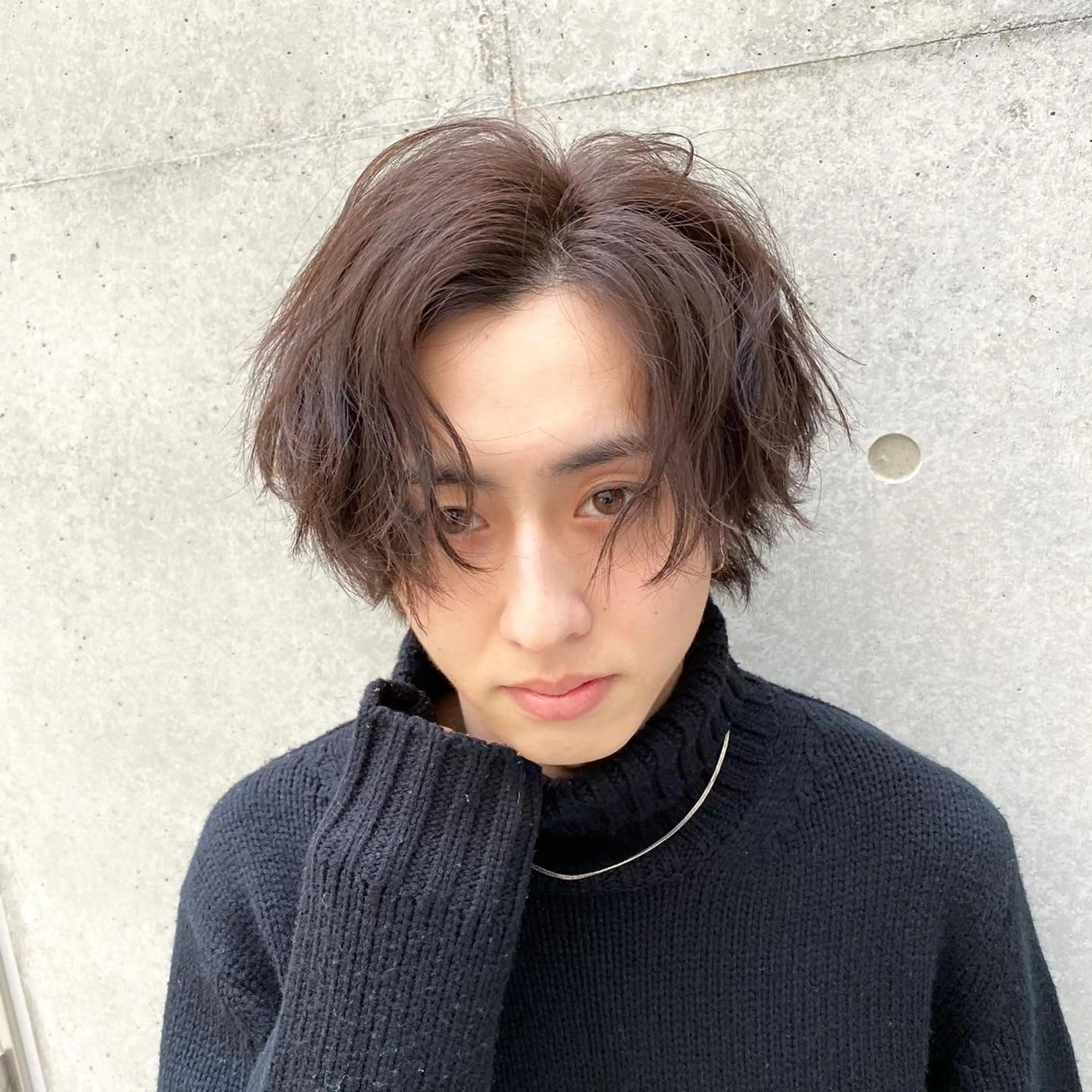 パーマ メンズ センターパート カット パーマ トリートメント ヘアセット Loy所属・メンズヘアの達人 パーマ 縮毛矯正🔷のヘアスタイル