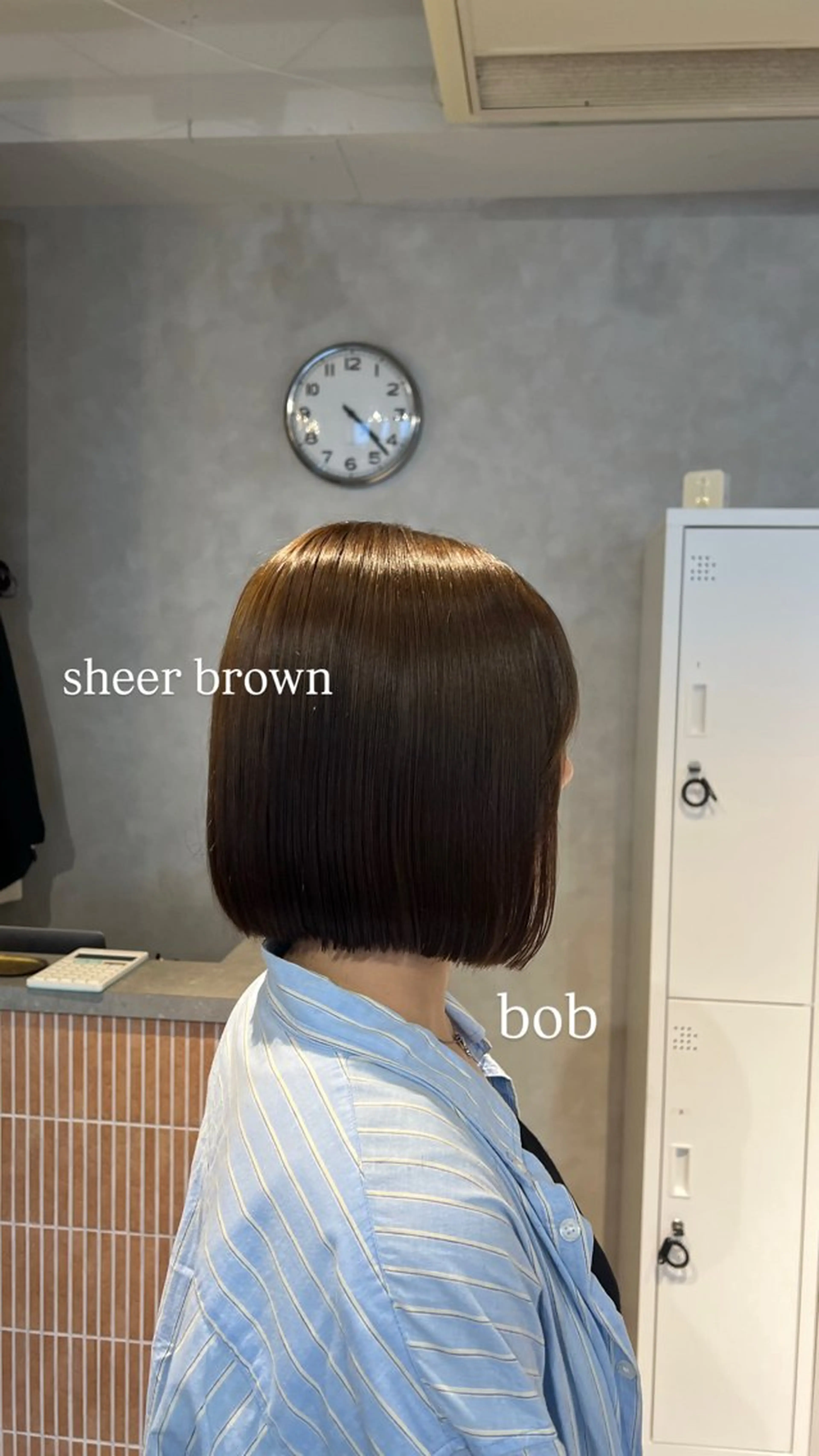 ショート カラー ブラウンカラー シアーブラウン カット ヘアカラー トリートメント 梅田/顔周りカット /ボブ/RINKAのヘアスタイル