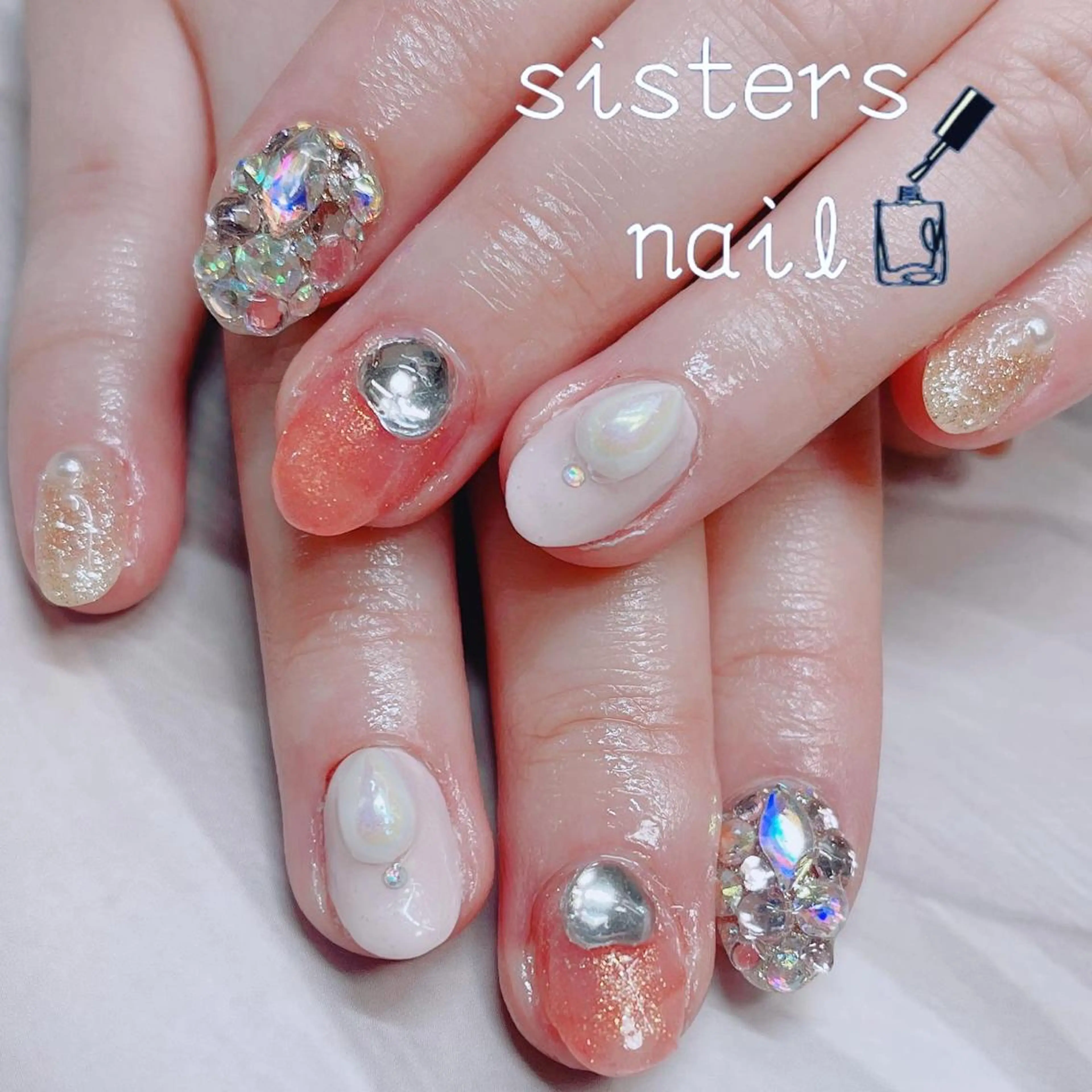 ネイル アートネイル 韓国ネイル ワンカラーネイル 春ネイル ハンドネイル ハンドケア sisters nail.fのネイルデザイン
