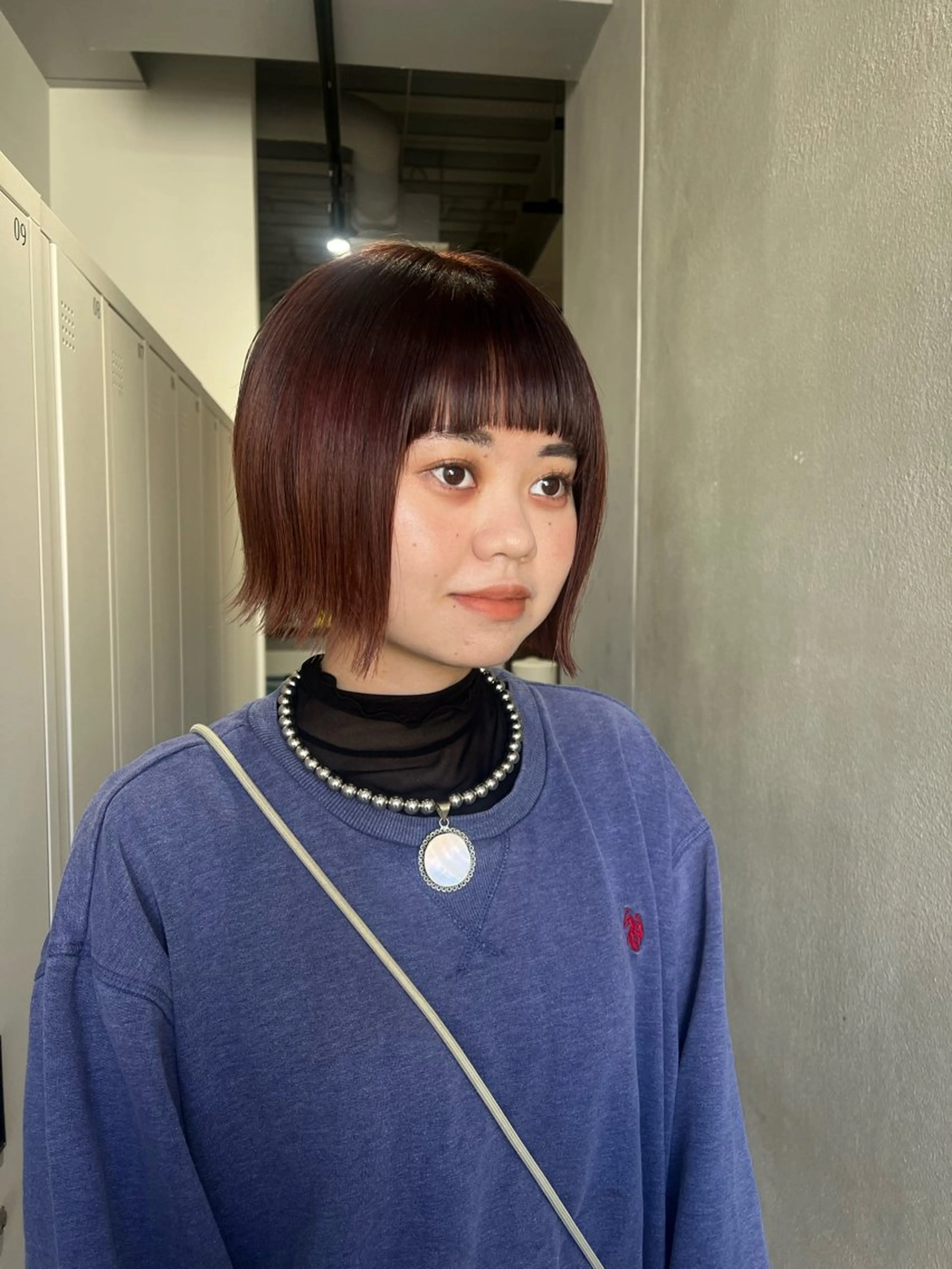 ミディアム カット ヘアカラー saki‪🌱‬♡ /髪質改善カラーのヘアスタイル