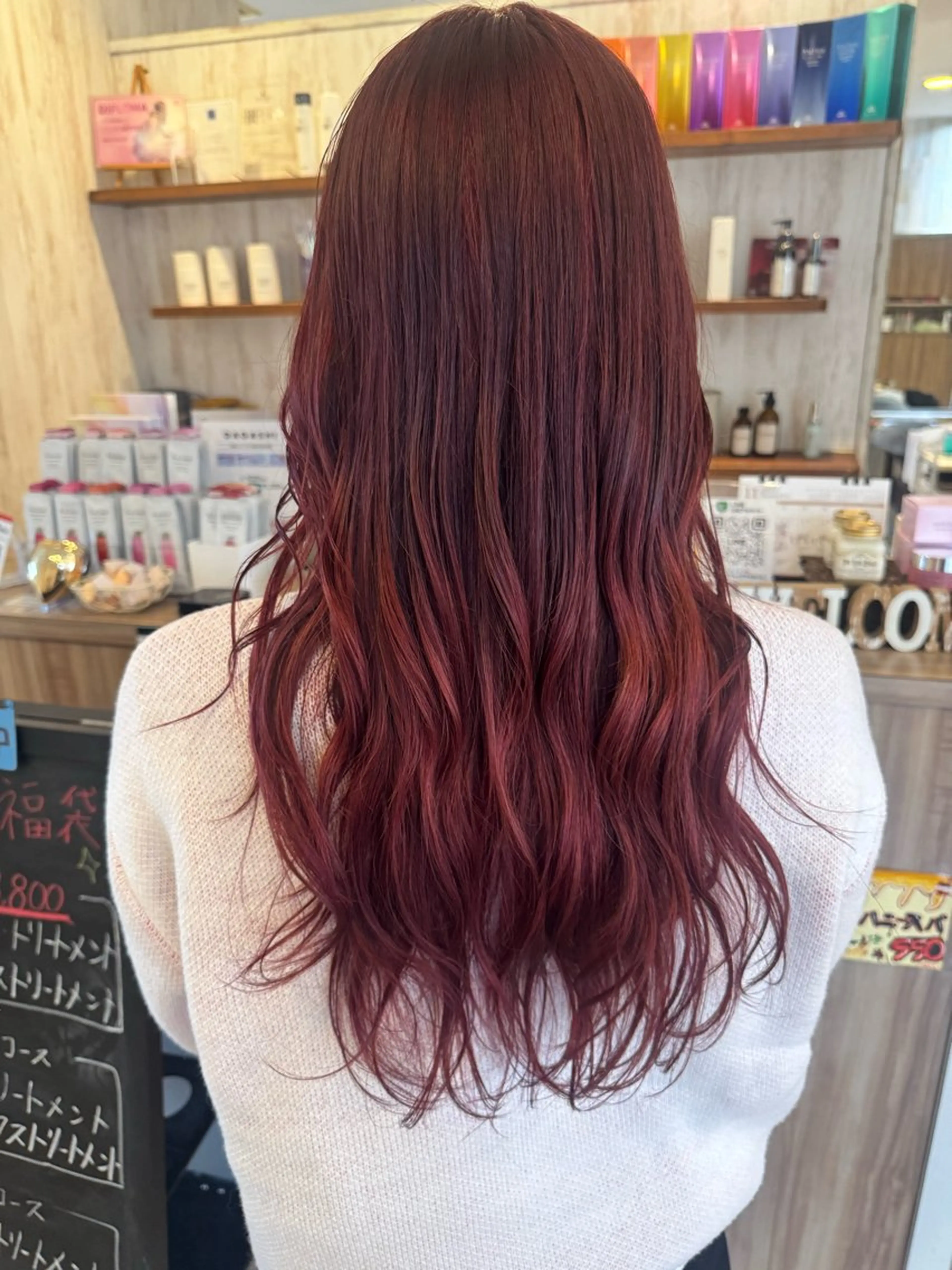 ロング カラー ダブルカラー カット ヘアカラー トリートメント 古澤 あかねのヘアスタイル