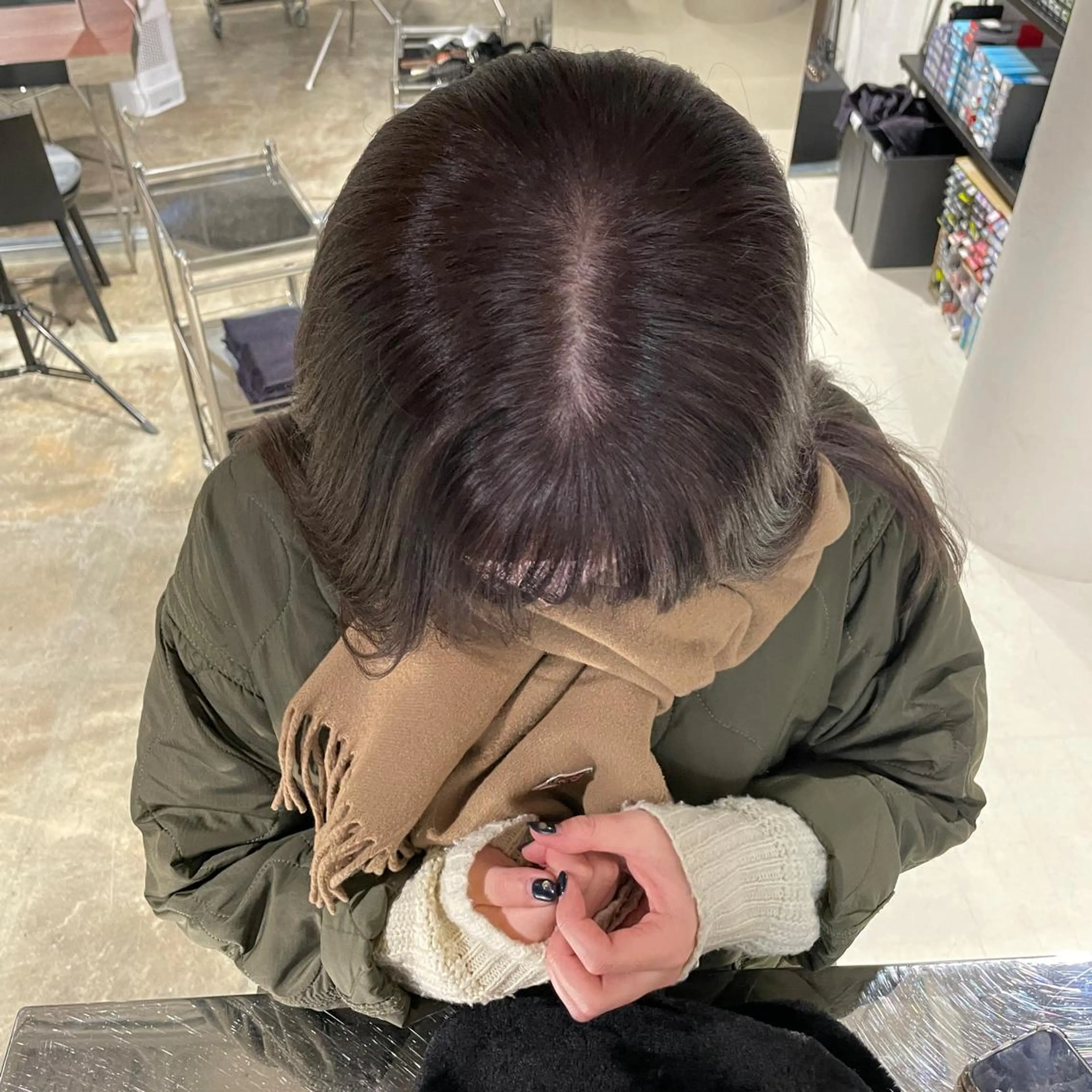 ロング カラー ラベンダーカラー カット ヘアカラー 透明感カラー、 アレンジ/miyuのヘアスタイル