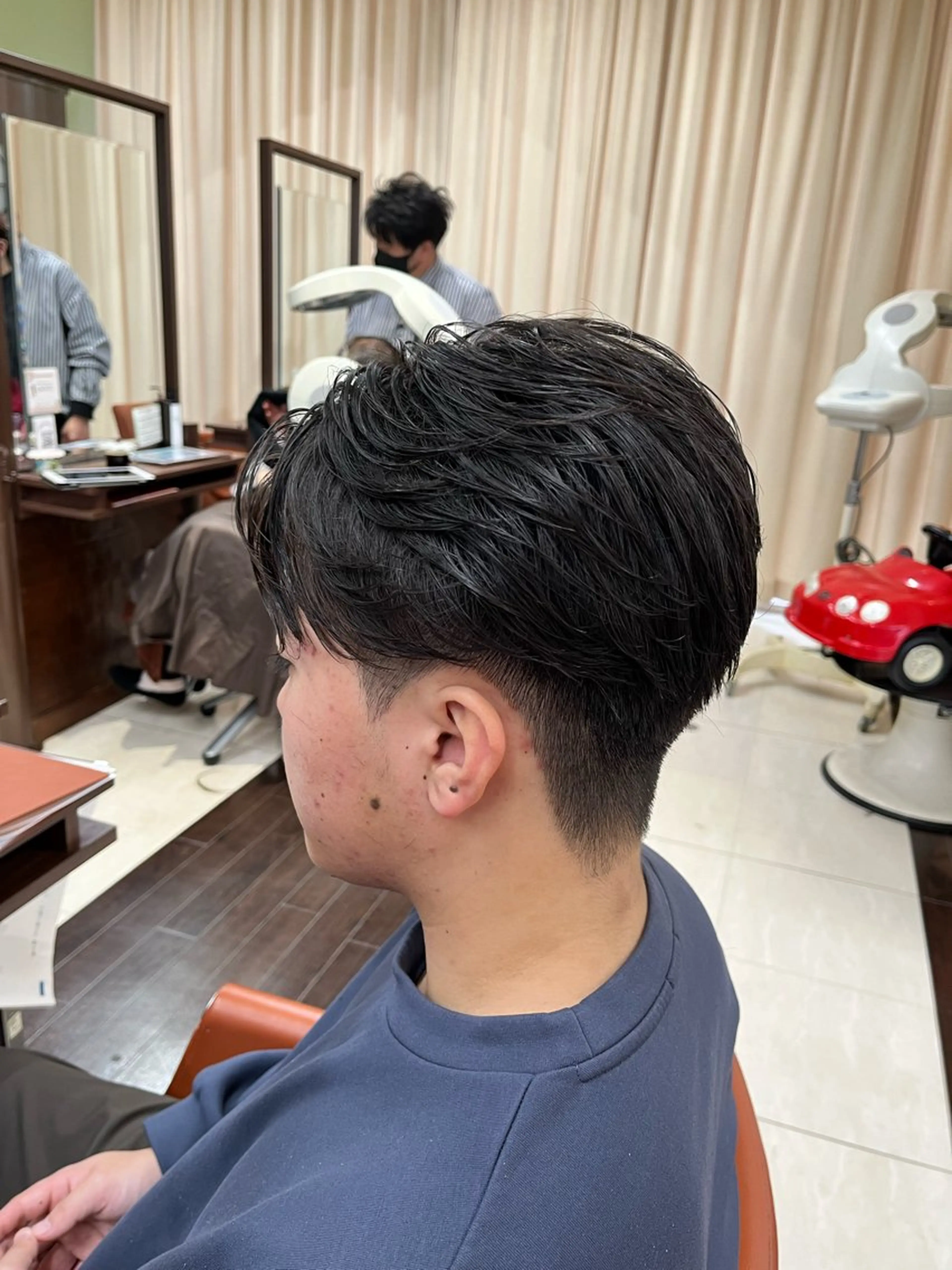 ショート パーマ メンズ メンズパーマ ニュアンスパーマ カット パーマ ヘアセット AROH  men's cut&men's perm 船橋店所属・🧊メンズ特化🧊 高木航希のヘアスタイル