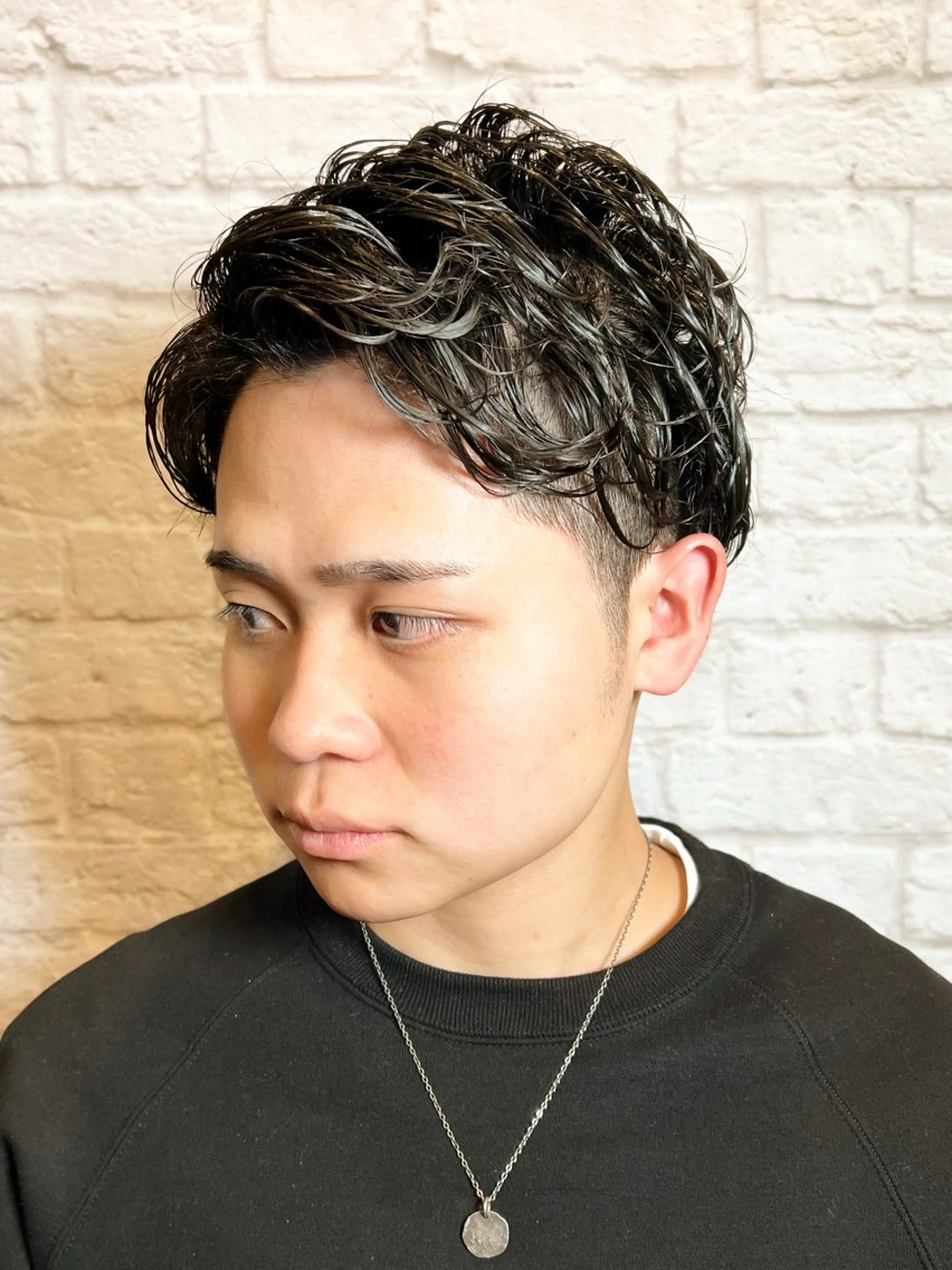 ショート カラー パーマ ヘアアレンジ メンズ カット パーマ メンズカット/パーマ 山崎航平💈のヘアスタイル