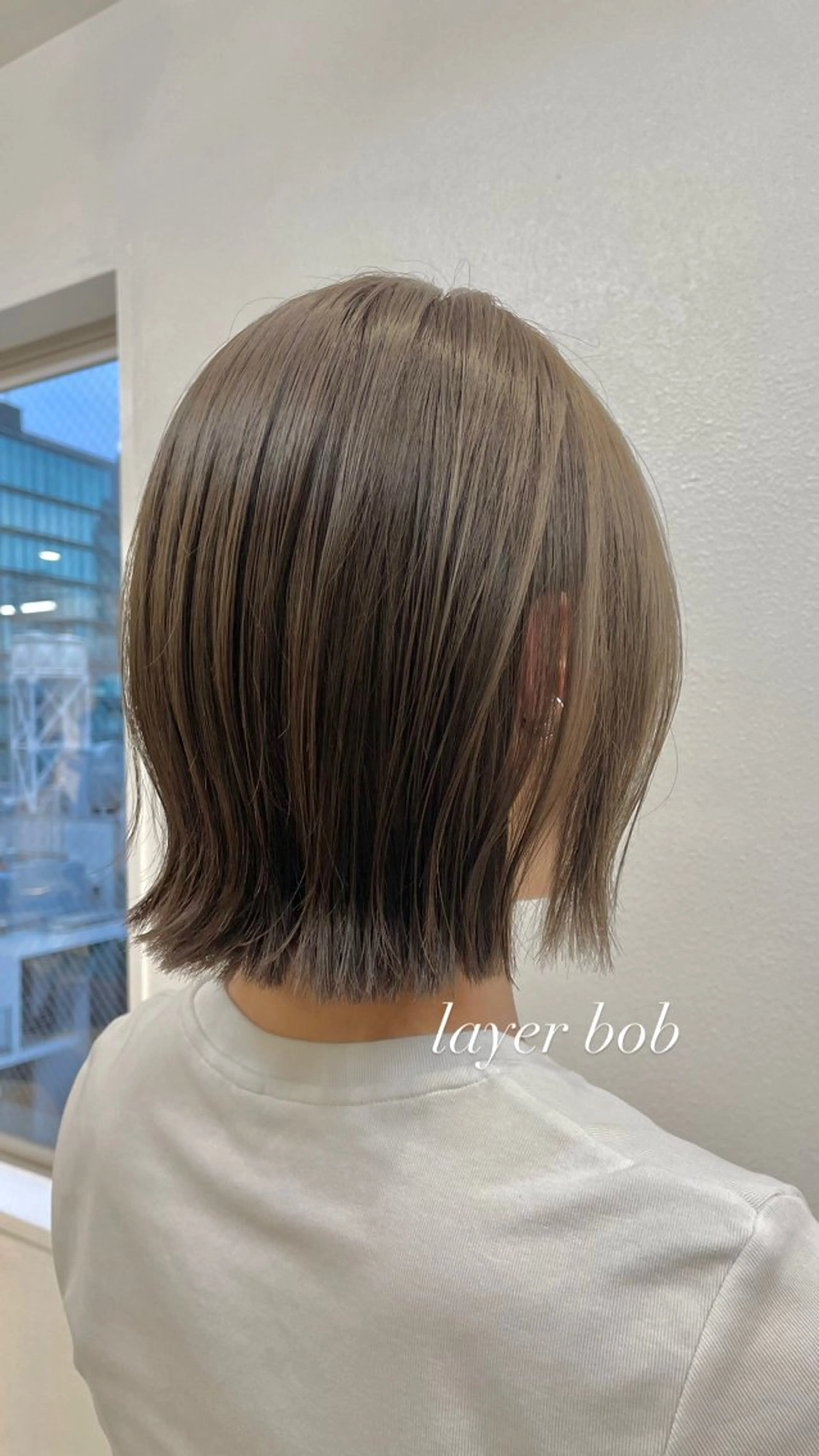 ショート ボブレイヤー ボブ レイヤーカット カット ヘアカラー トリートメント ヘアセット ♡レイヤーボブ/髪質 改善カラー/うらら♡のヘアスタイル