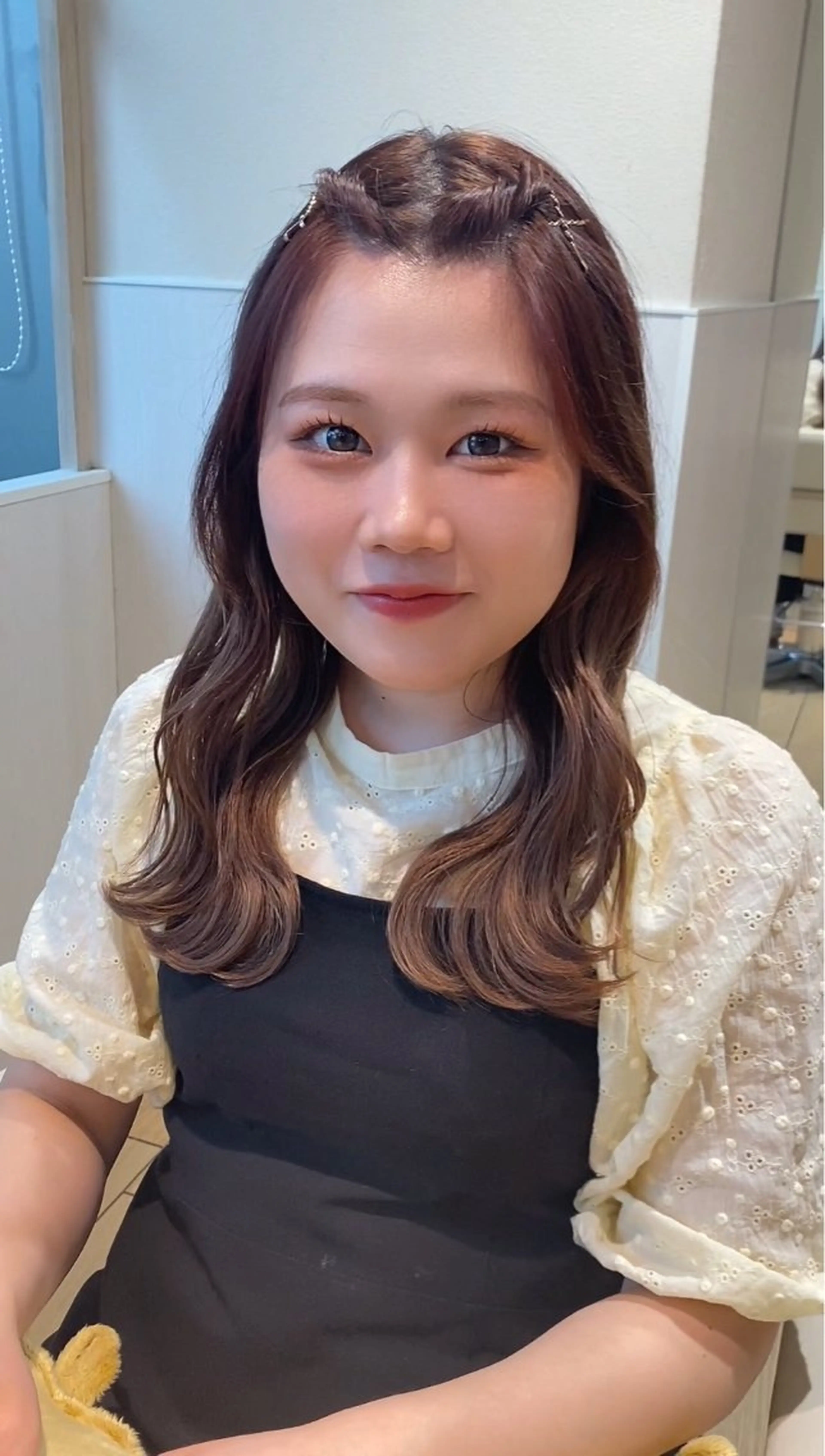 セミロング カラー ヘアアレンジ ヘアカラー トリートメント RIHO/愛されモテ /透明感カラーのヘアスタイル
