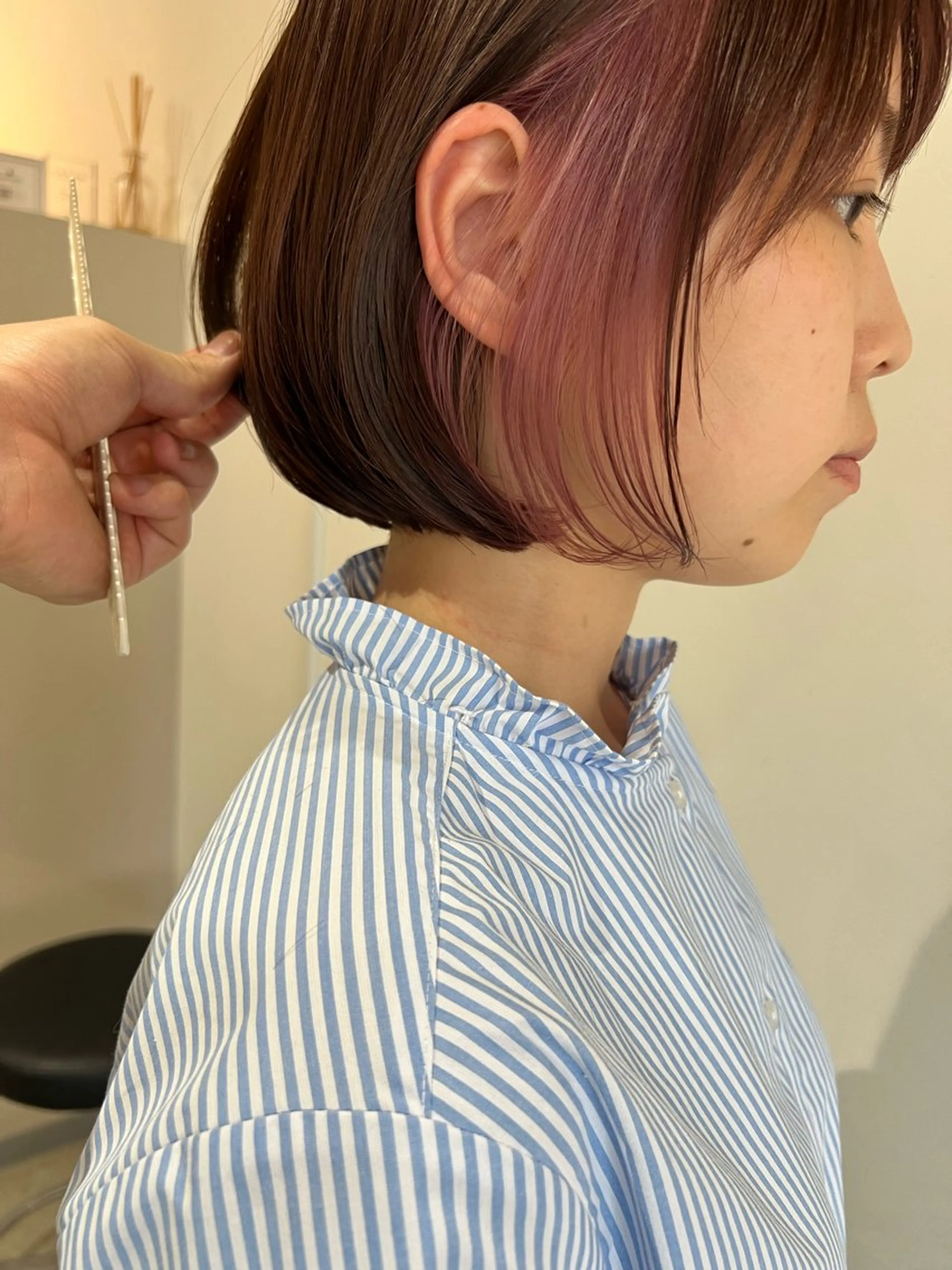 ショート ボブ 髪質改善 韓国風ヘア レイヤーカット ショートヘア suii..hair designブリーチのヘアスタイル