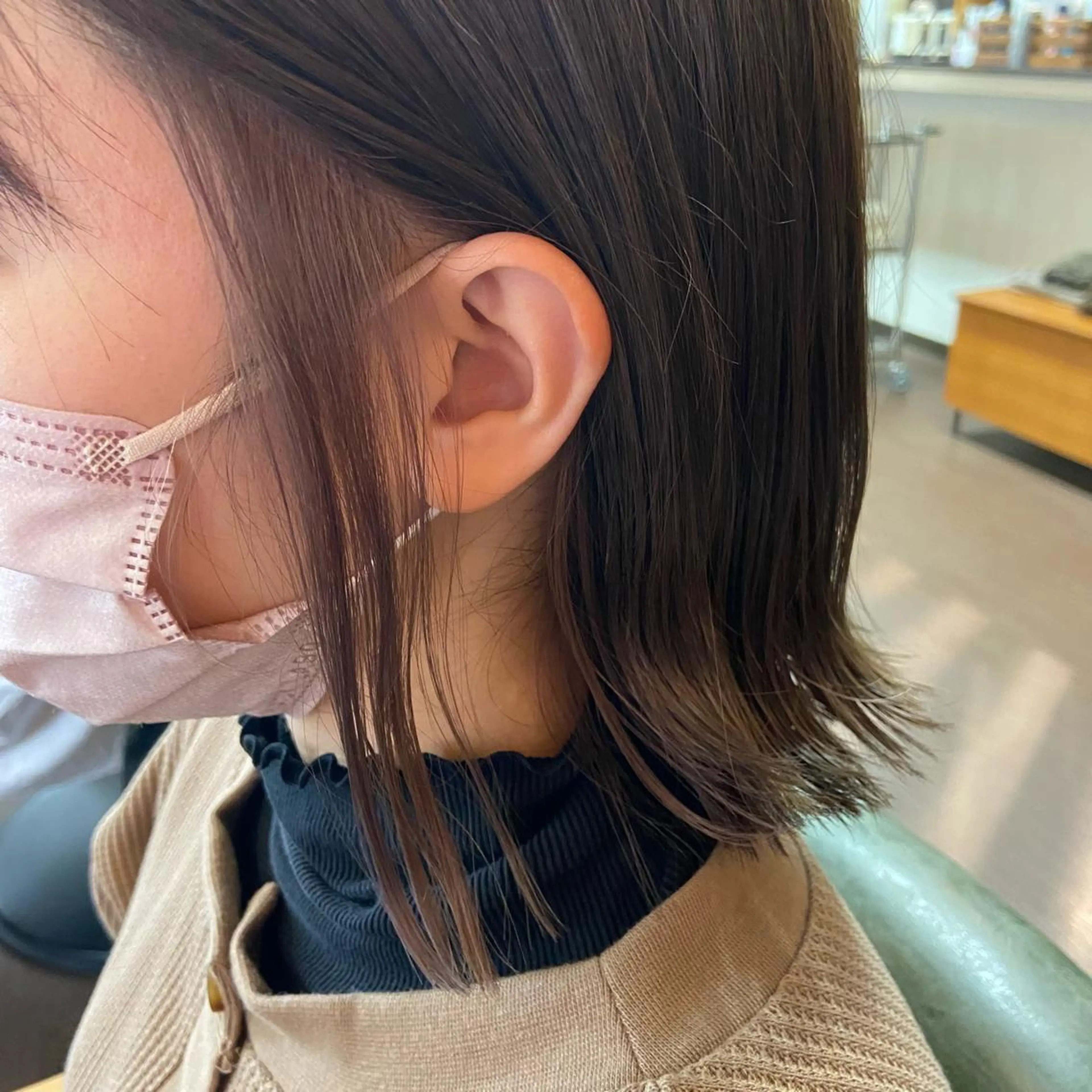 ミディアム カラー グレージュ Glanzhair 🫧‪菊池柊真🫧のヘアスタイル