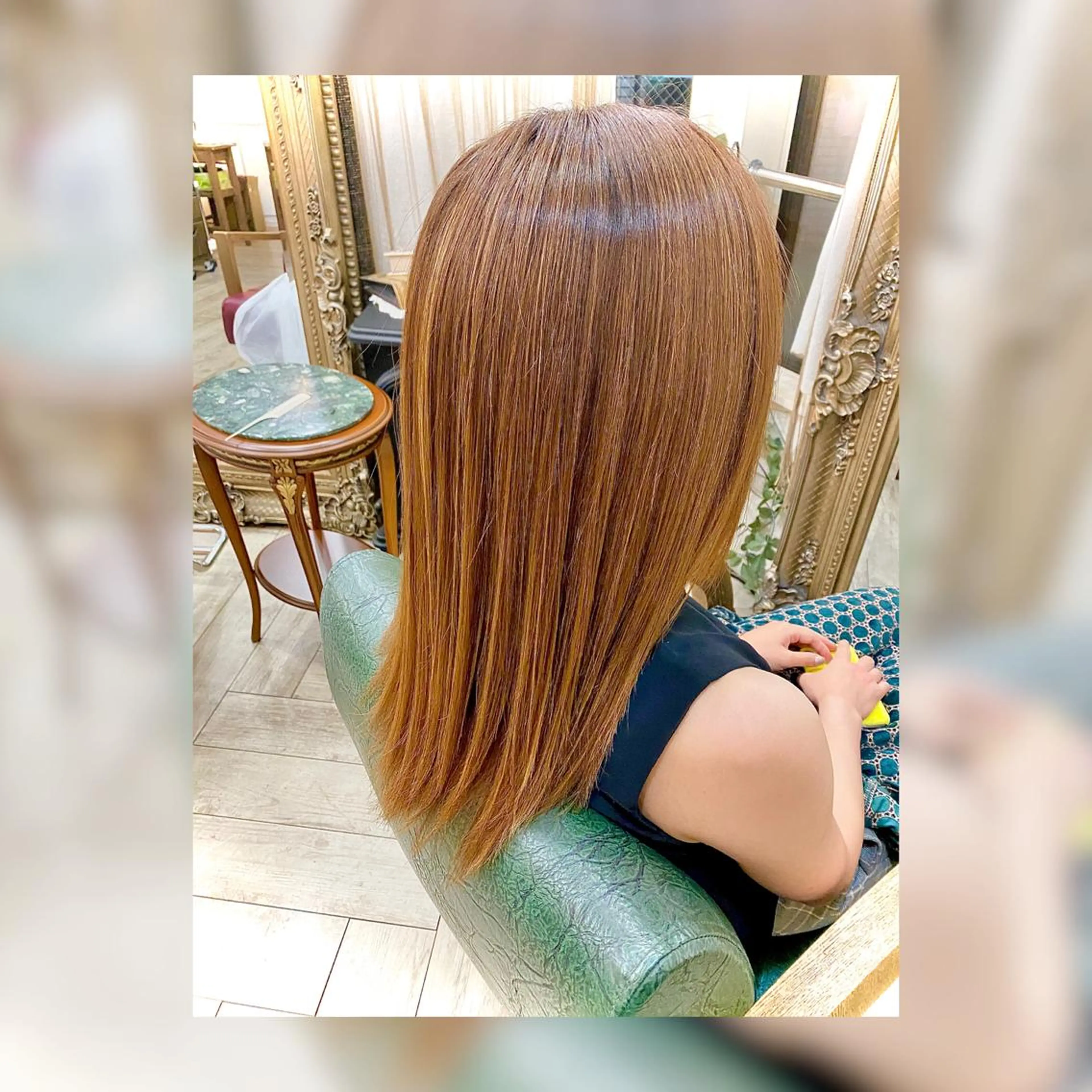 ミディアム 髪質改善 トリートメント 酸熱トリートメント WELLM表参道 高杉梨鬼也のヘアスタイル