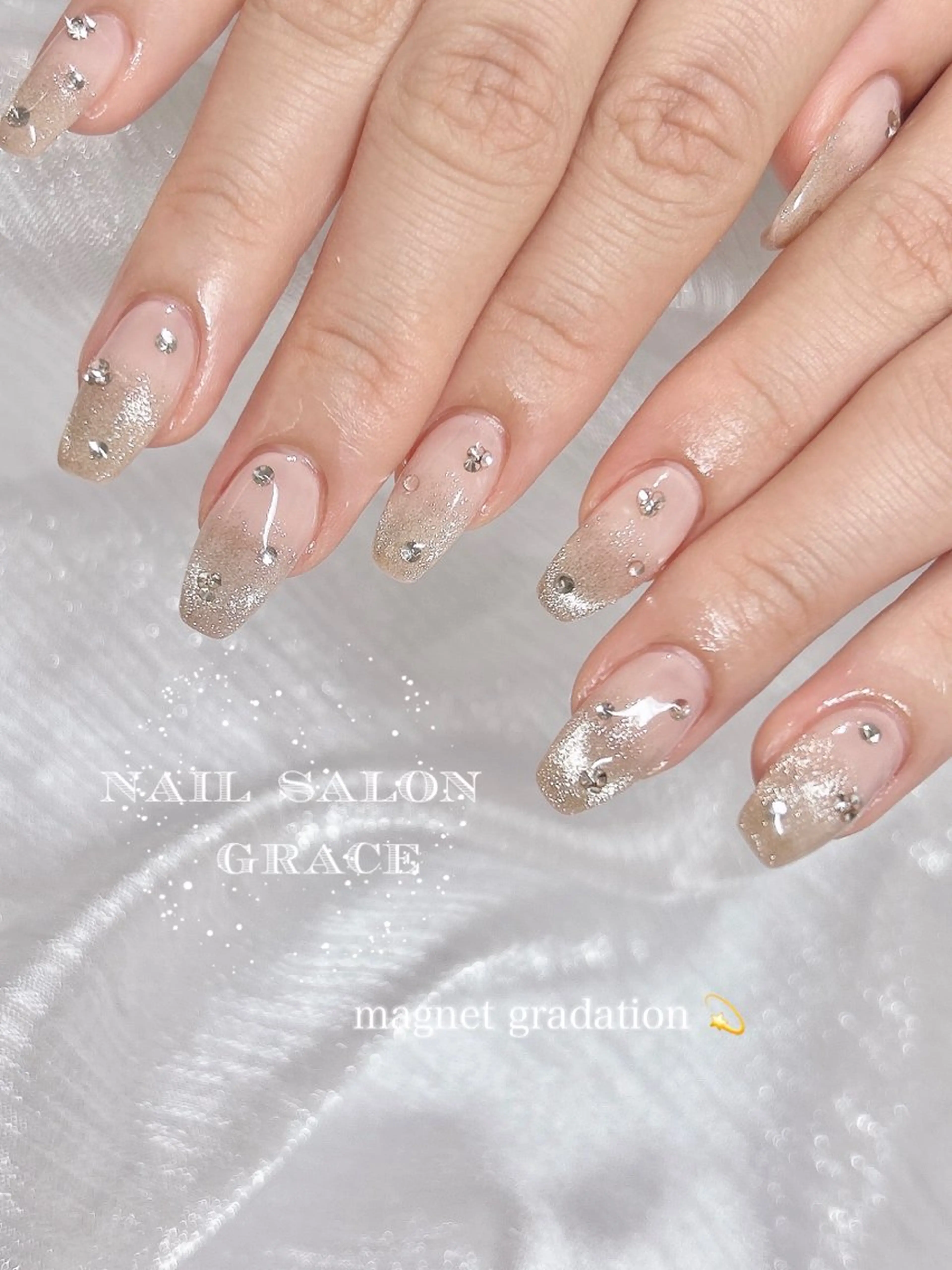 ネイル グラデーション マグネットネイル ハンドネイル nailsalon GRACE所属・GRACE nailのネイルデザイン
