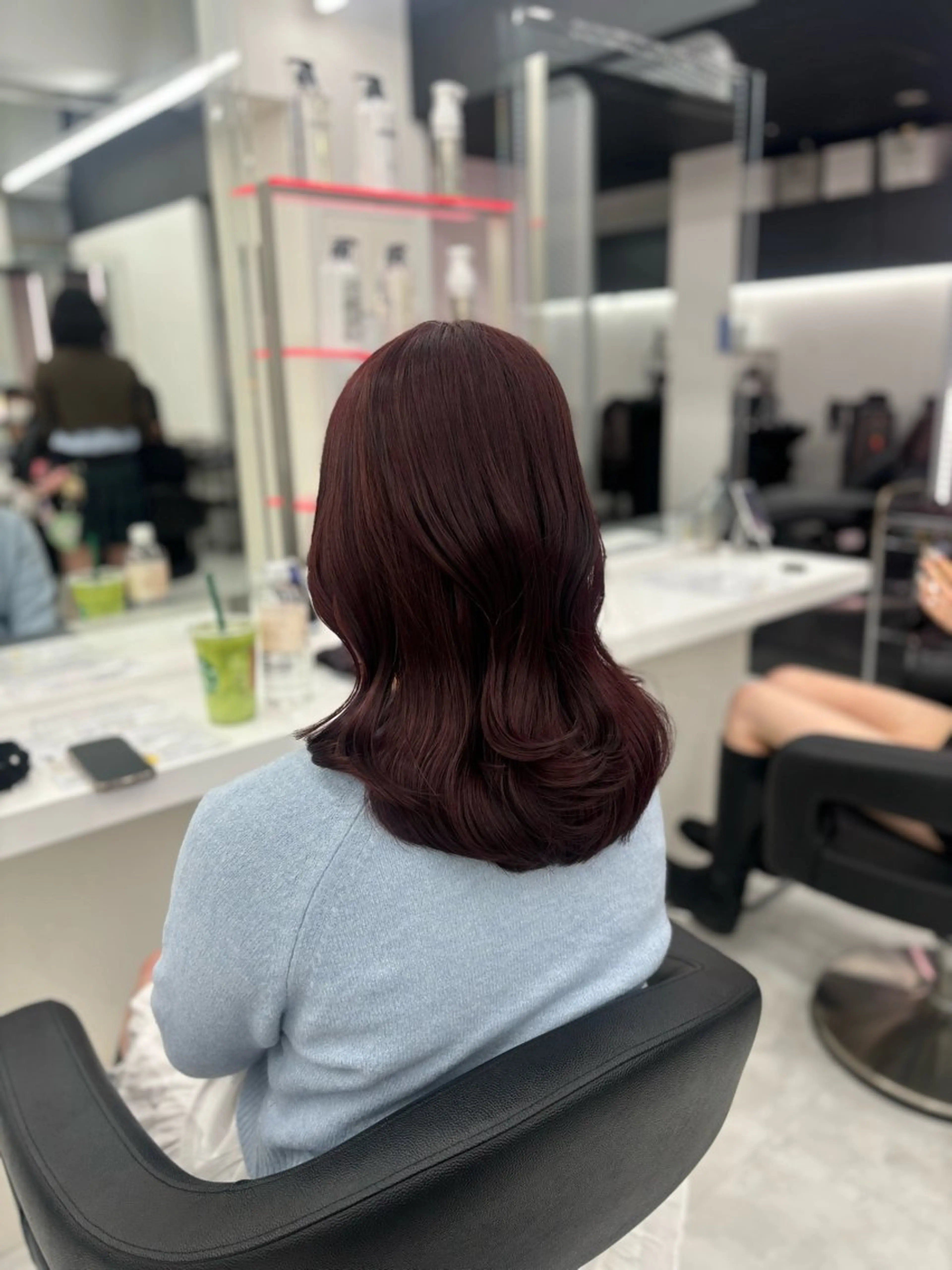 セミロング カラー ヘアカラー 🤍レイヤー/顔周り 暖色hirari🤍のヘアスタイル