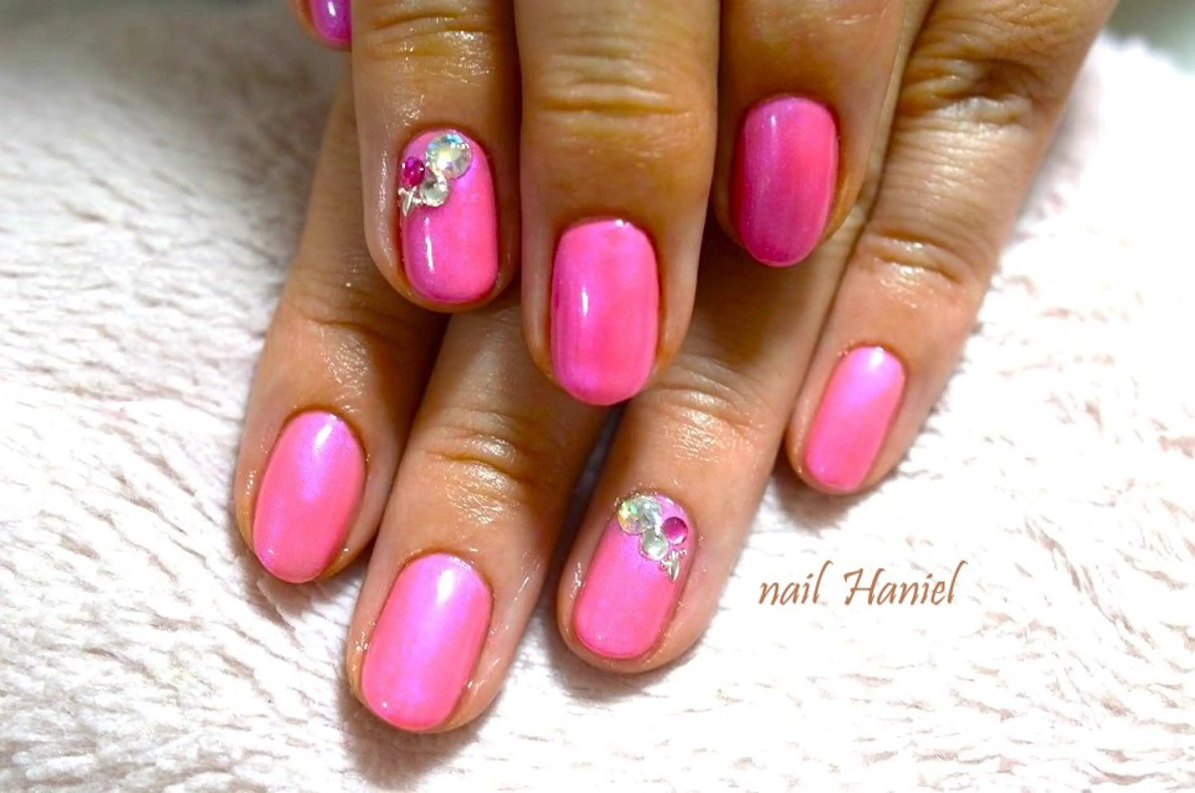 ネイル アートネイル ジェルネイル オフィスネイル ワンカラーネイル パラジェル nail Haniel所属・半蔵門サロンハニエル 魅神 ちよのネイルデザイン