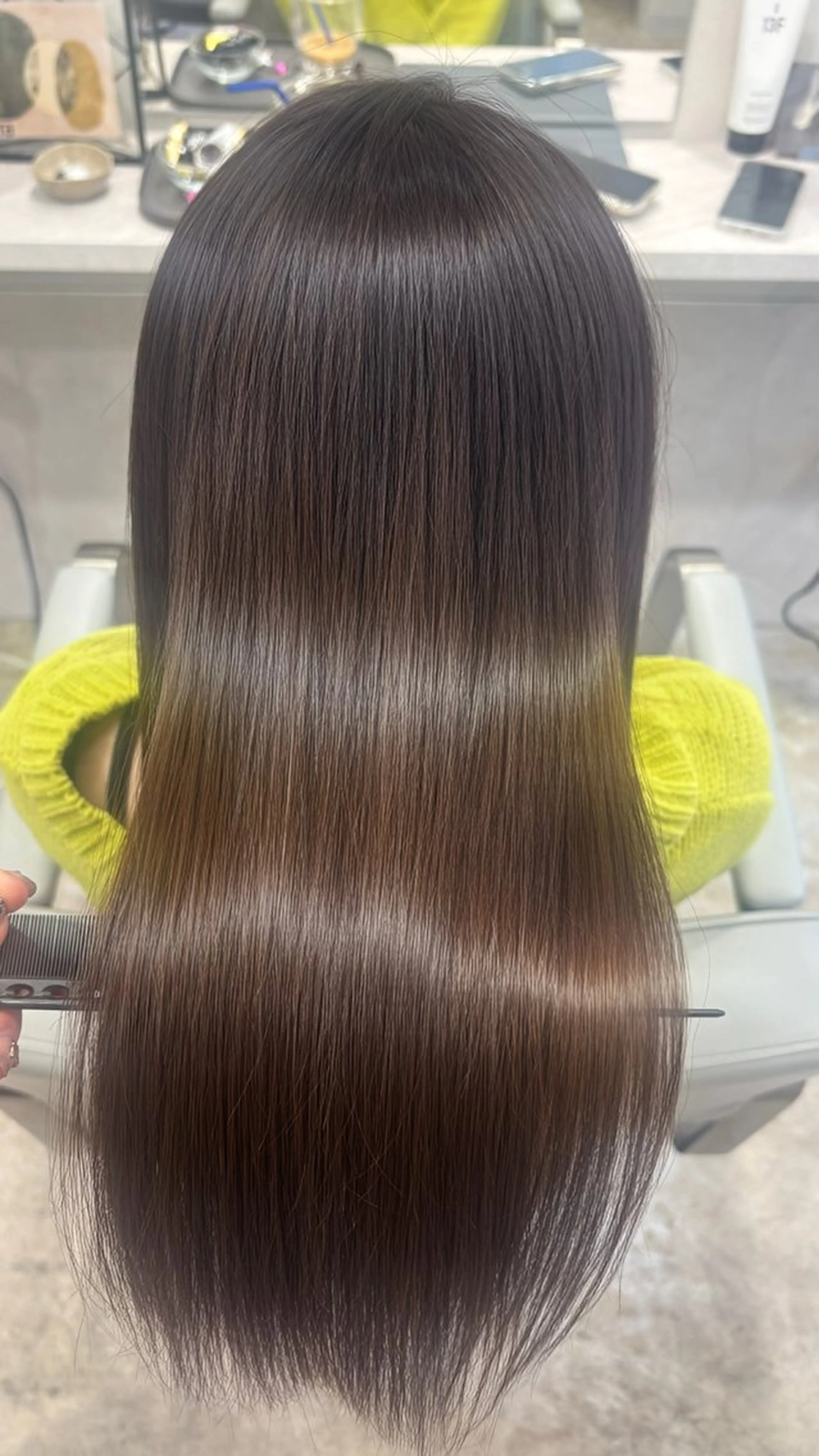 ロング 髪質改善 トリートメント カット ヘアカラー トリートメント makoto⌇レイヤ ー⌇艶カラー🍒のヘアスタイル