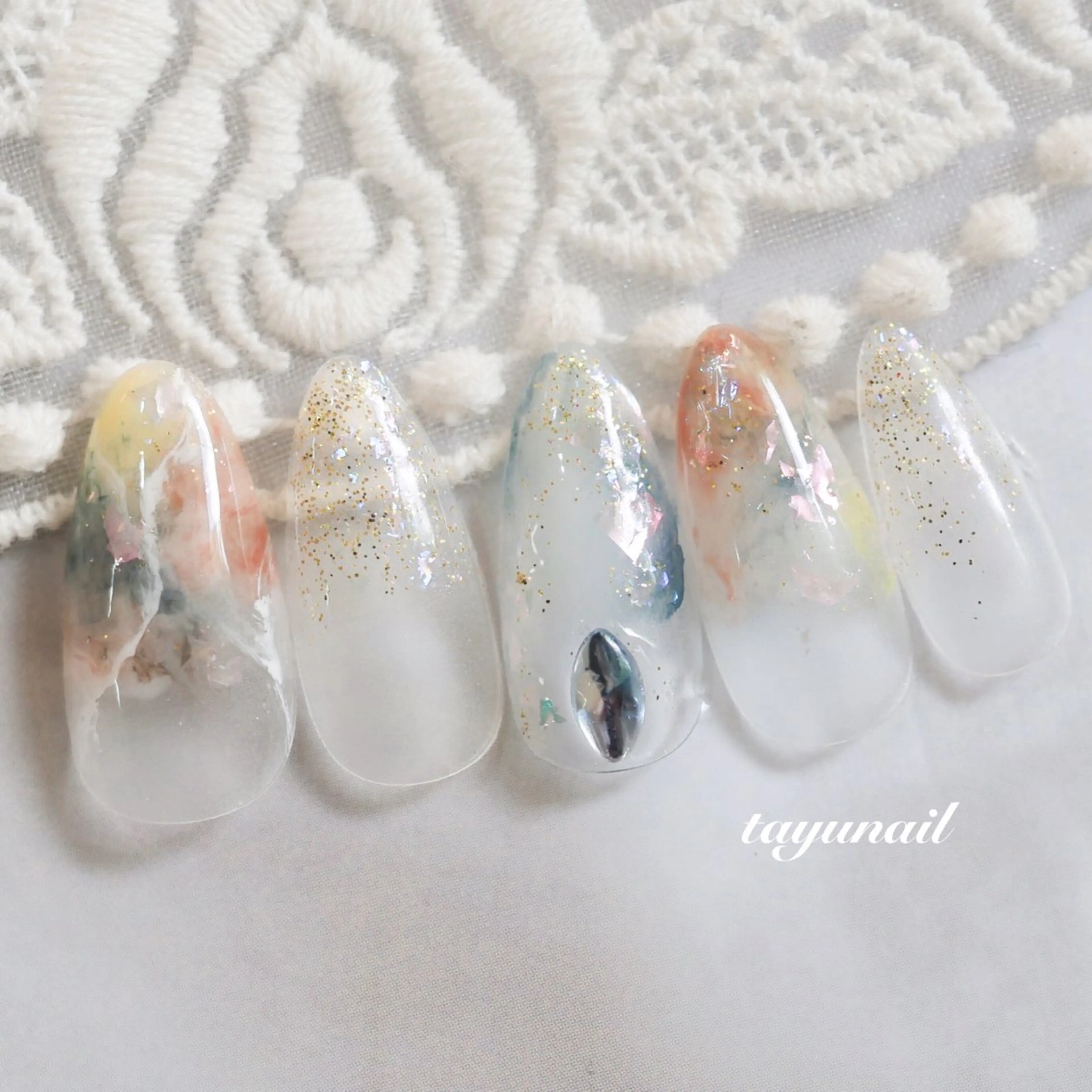 ネイル アートネイル ジェルネイル パラジェル ハンドネイル ネイルサロン・ネイルスクール　たゆnail所属・ネイルサロン 【たゆnail】のネイルデザイン