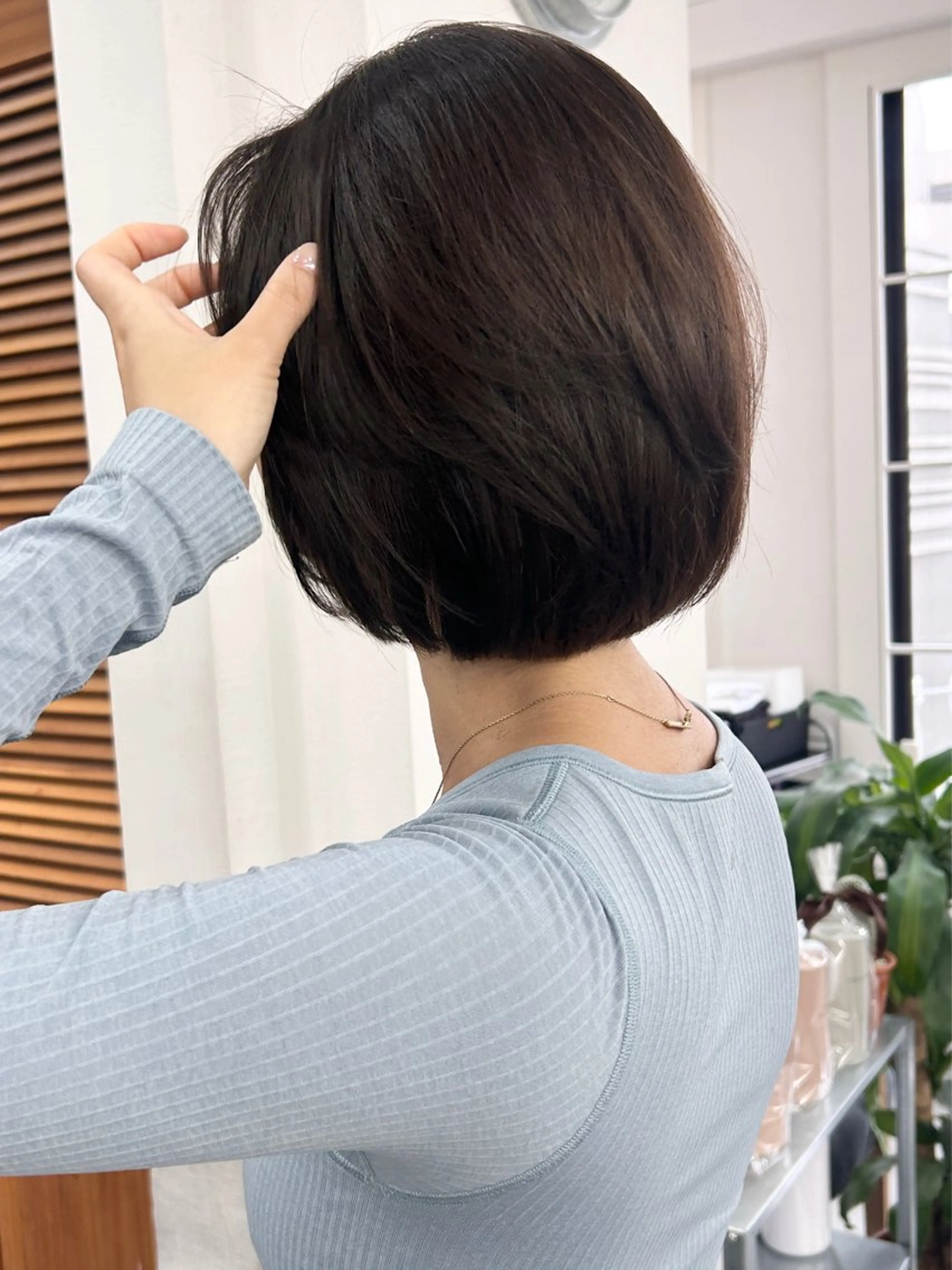 ミディアム カラー カット ヘアカラー トリートメント ボブ/透明感カラー /サナ🌼のヘアスタイル