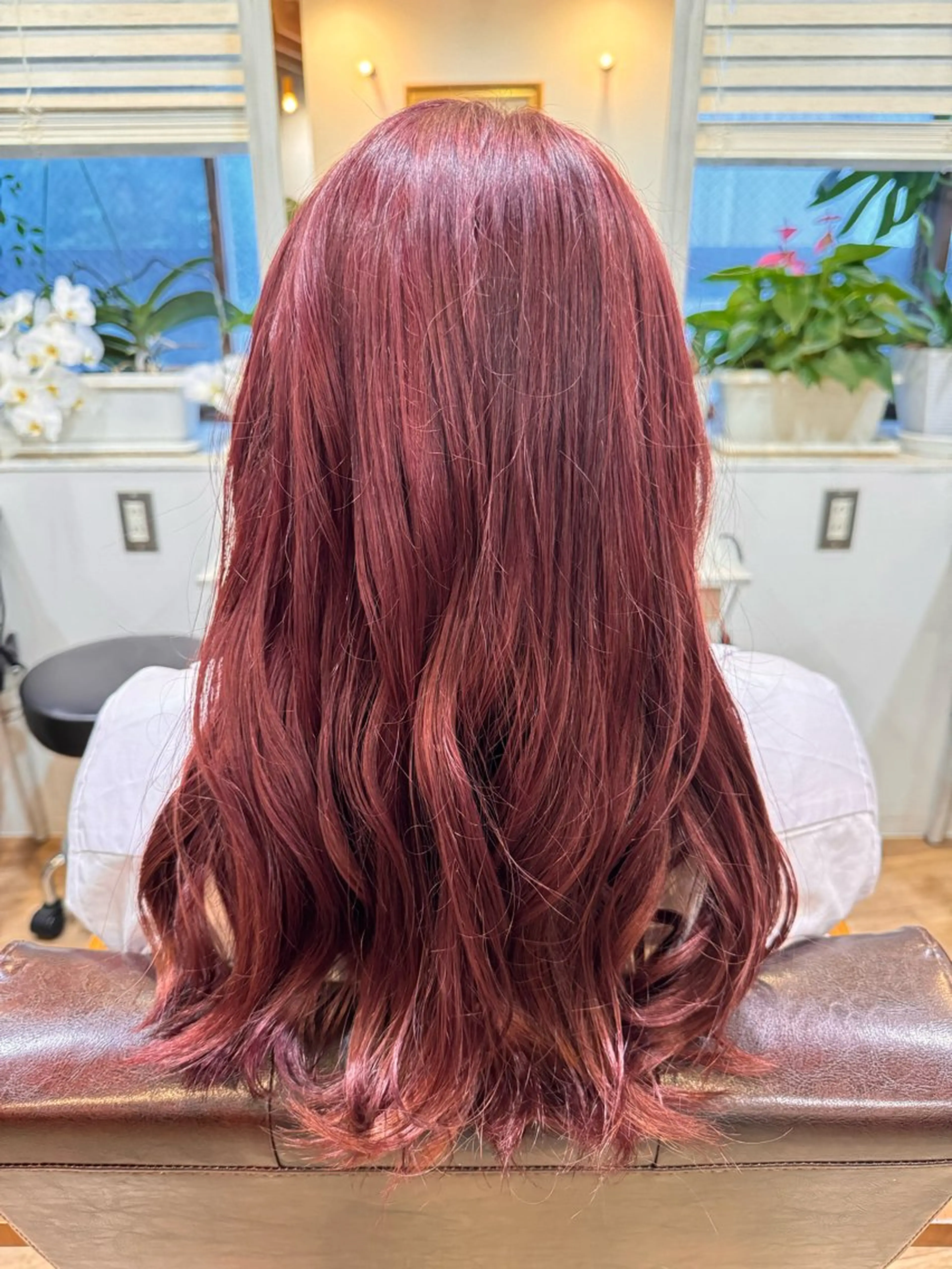 ロング カラー ボルドーカラー ルビー hair salon Rich 横須賀中央店所属・カットモデル募集🐥 高橋さらのヘアスタイル