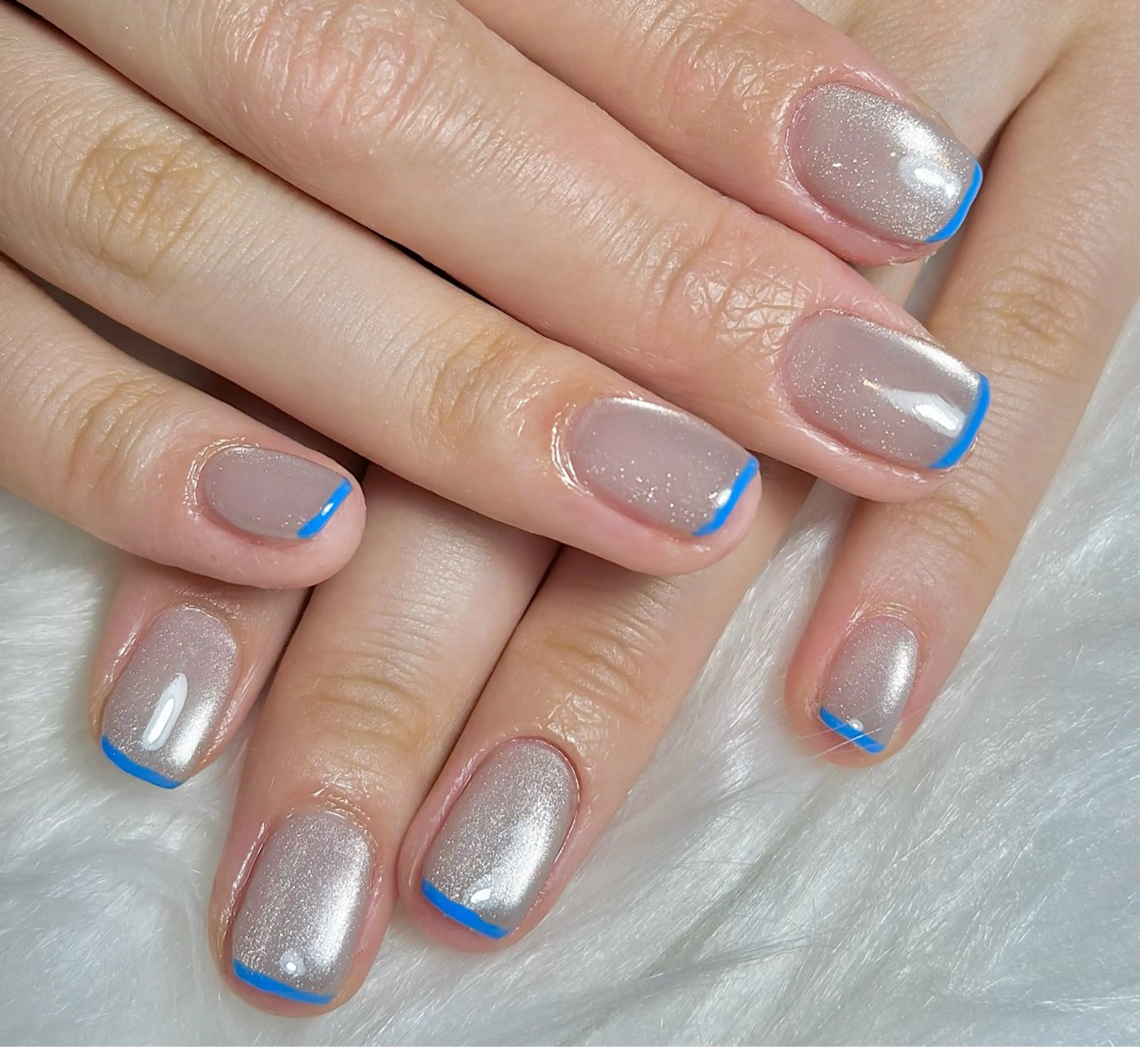 ネイル フレンチネイル マグネットネイル ハンドネイル m_nail所属・O Mayaのネイルデザイン