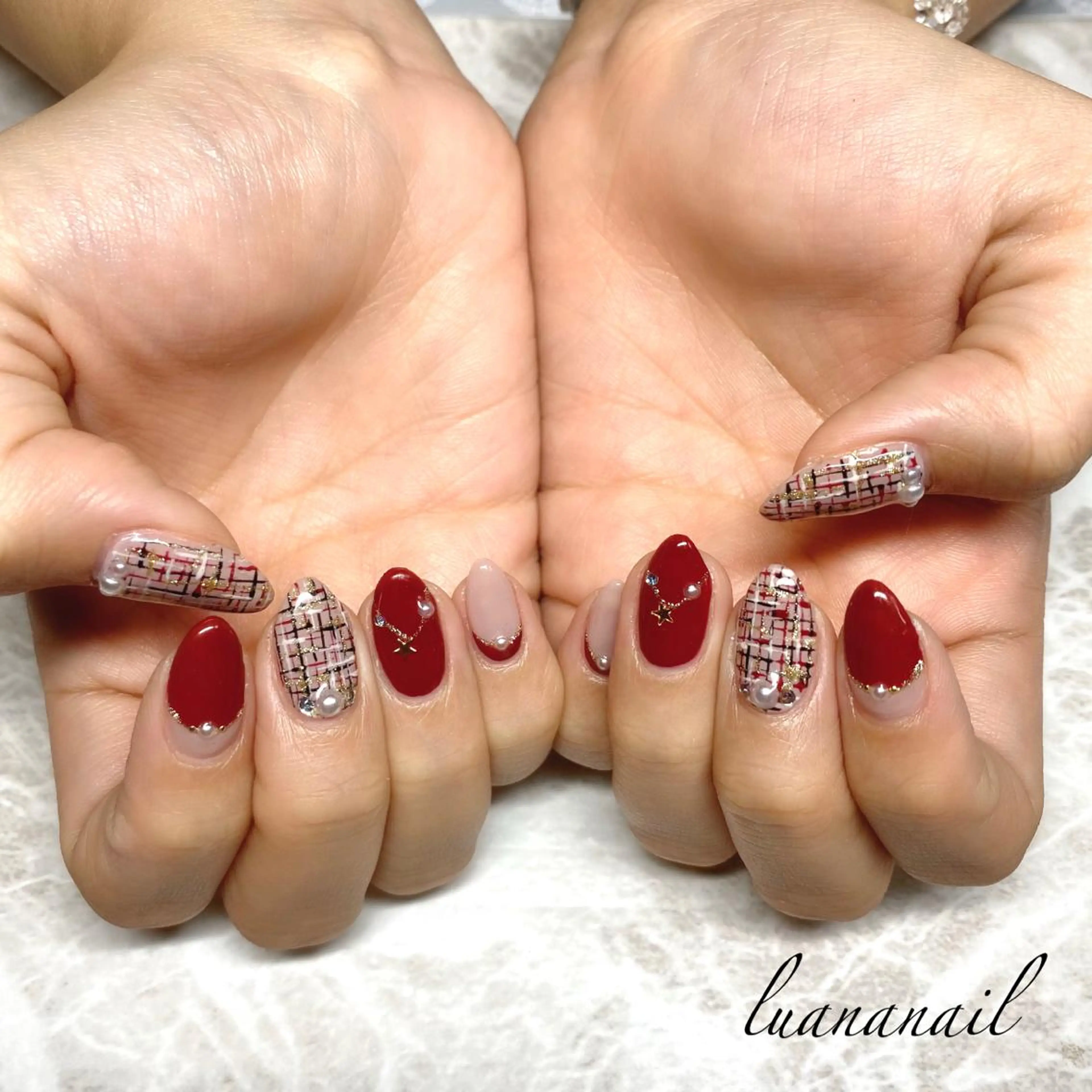ネイル ツイードネイル luana nailのネイルデザイン