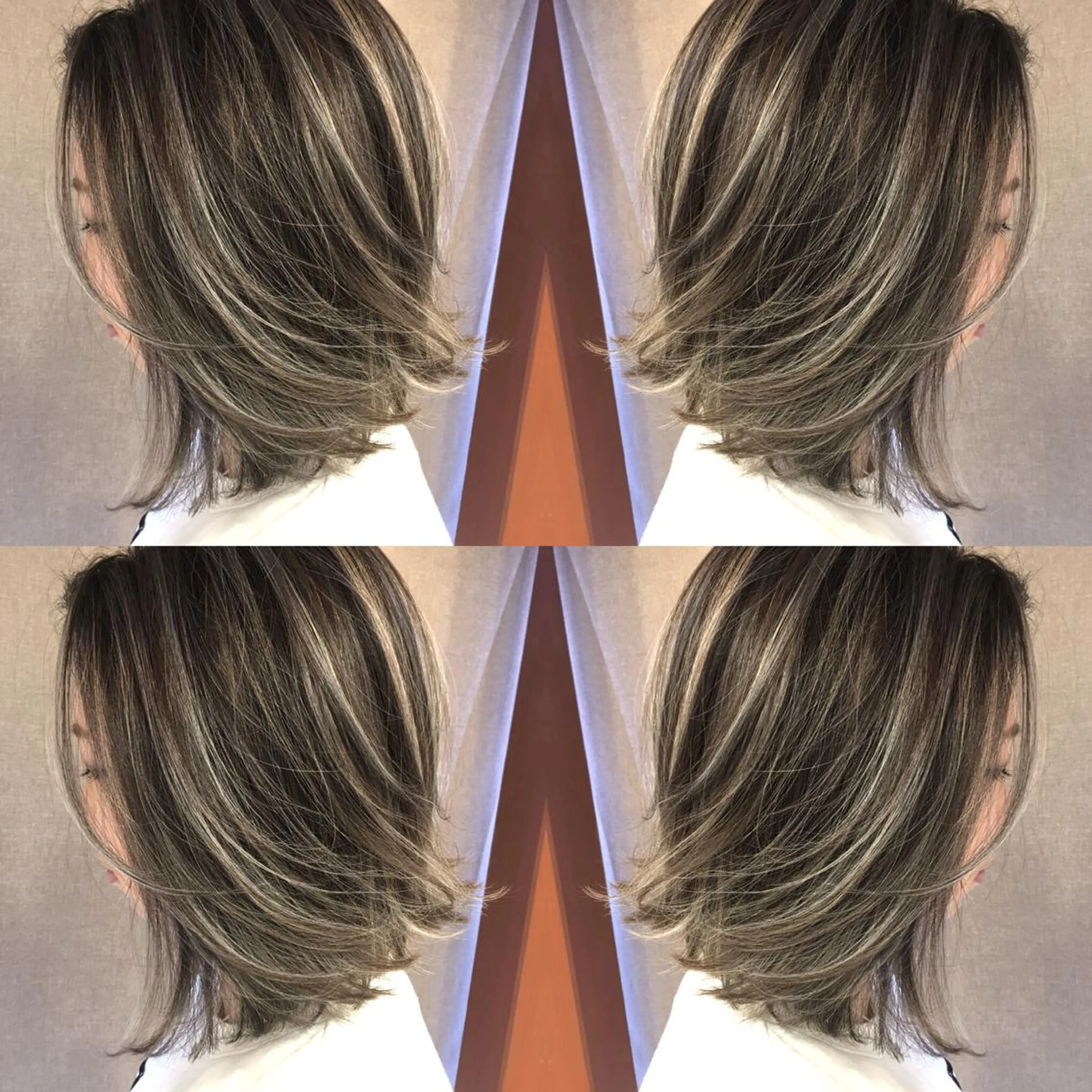 ショート カラー ハイライトカラー 3Dハイライト ハイライト カット ヘアカラー トリートメント 井上 一平のヘアスタイル