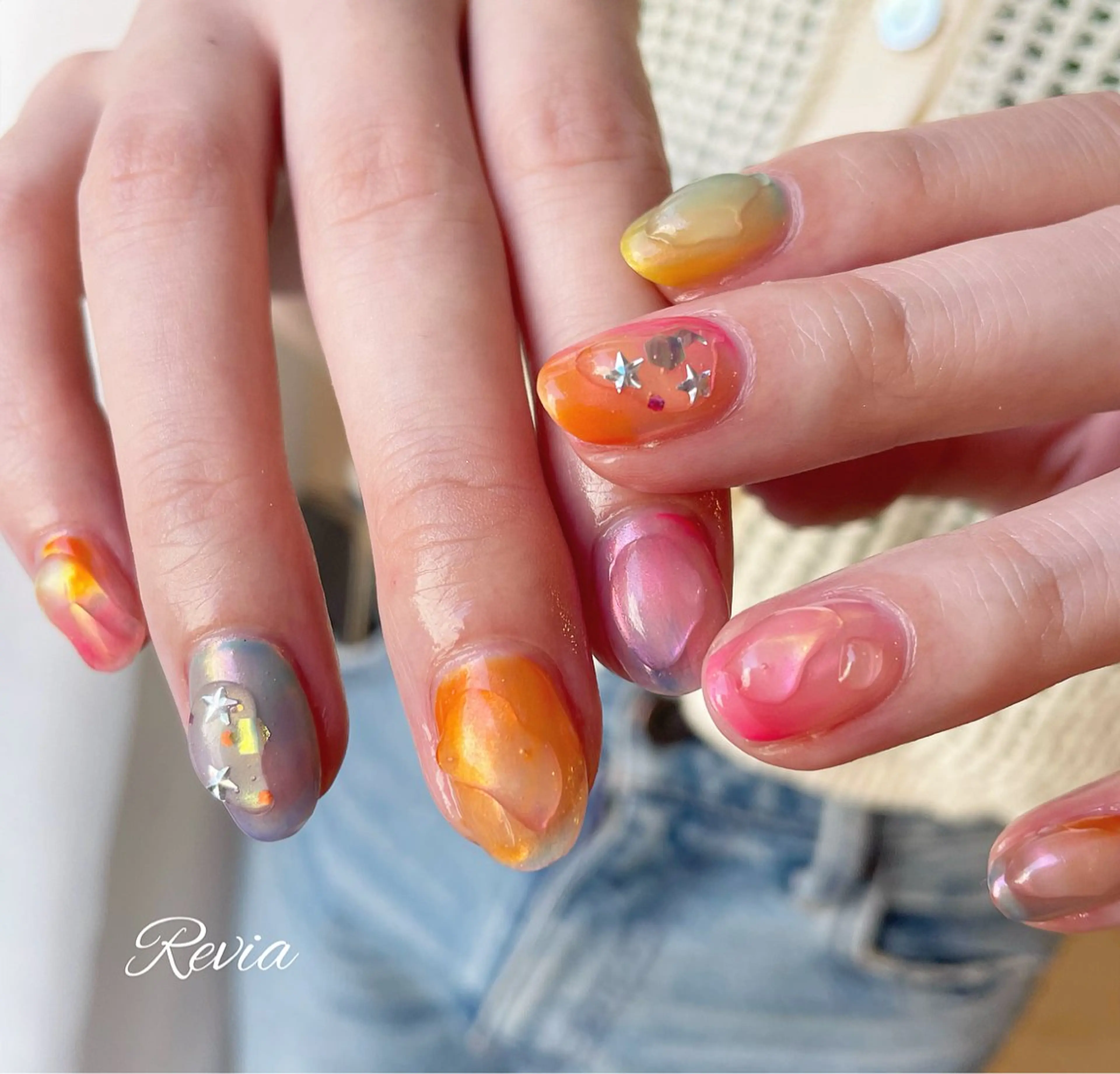 ネイル ハンドネイル revia所属・ERI Nailistのネイルデザイン