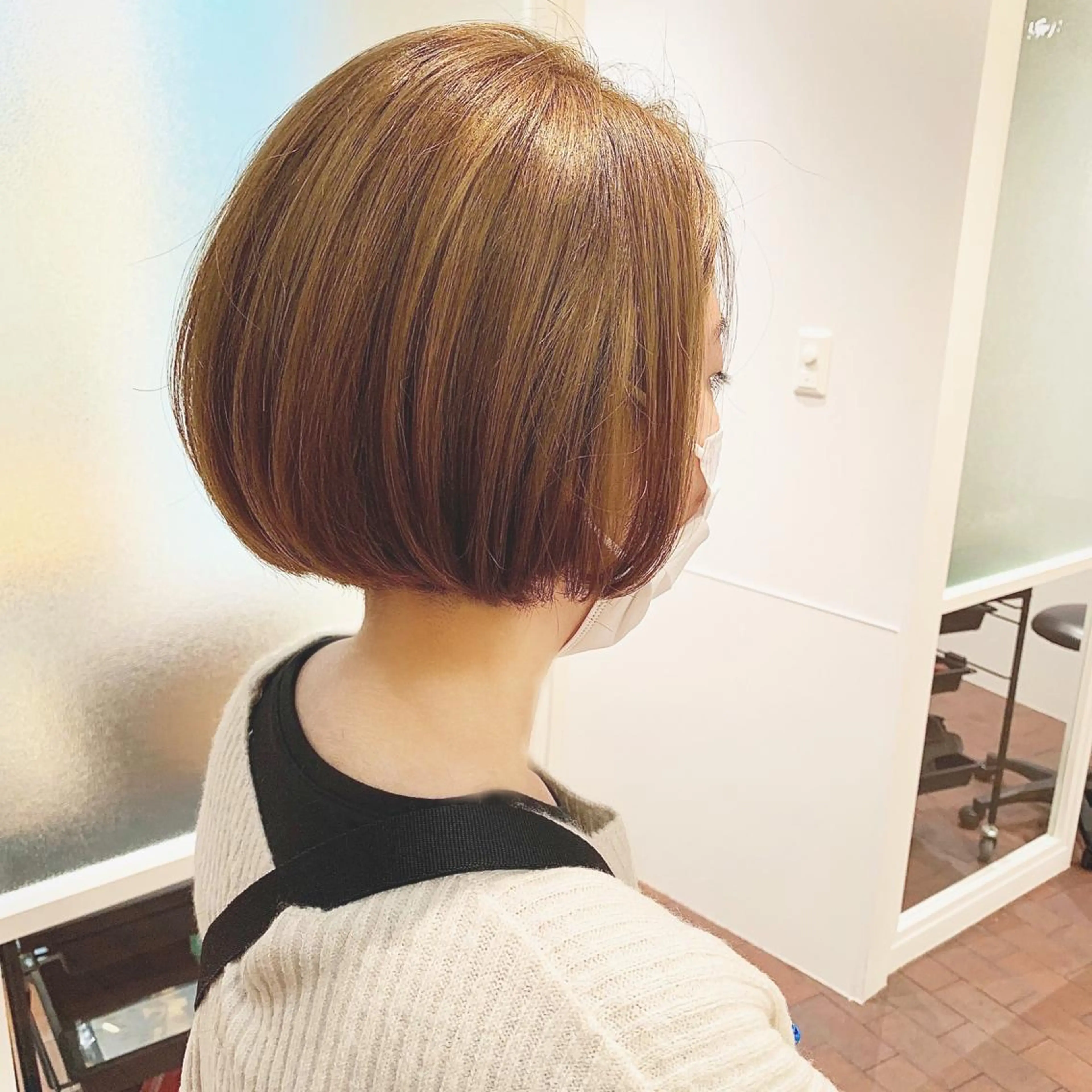 セミロング カラー ヘアアレンジ GO TODAY SHAiRE SALON 梅田店所属・柔らかくすみカラー ボブ/ショートのヘアスタイル