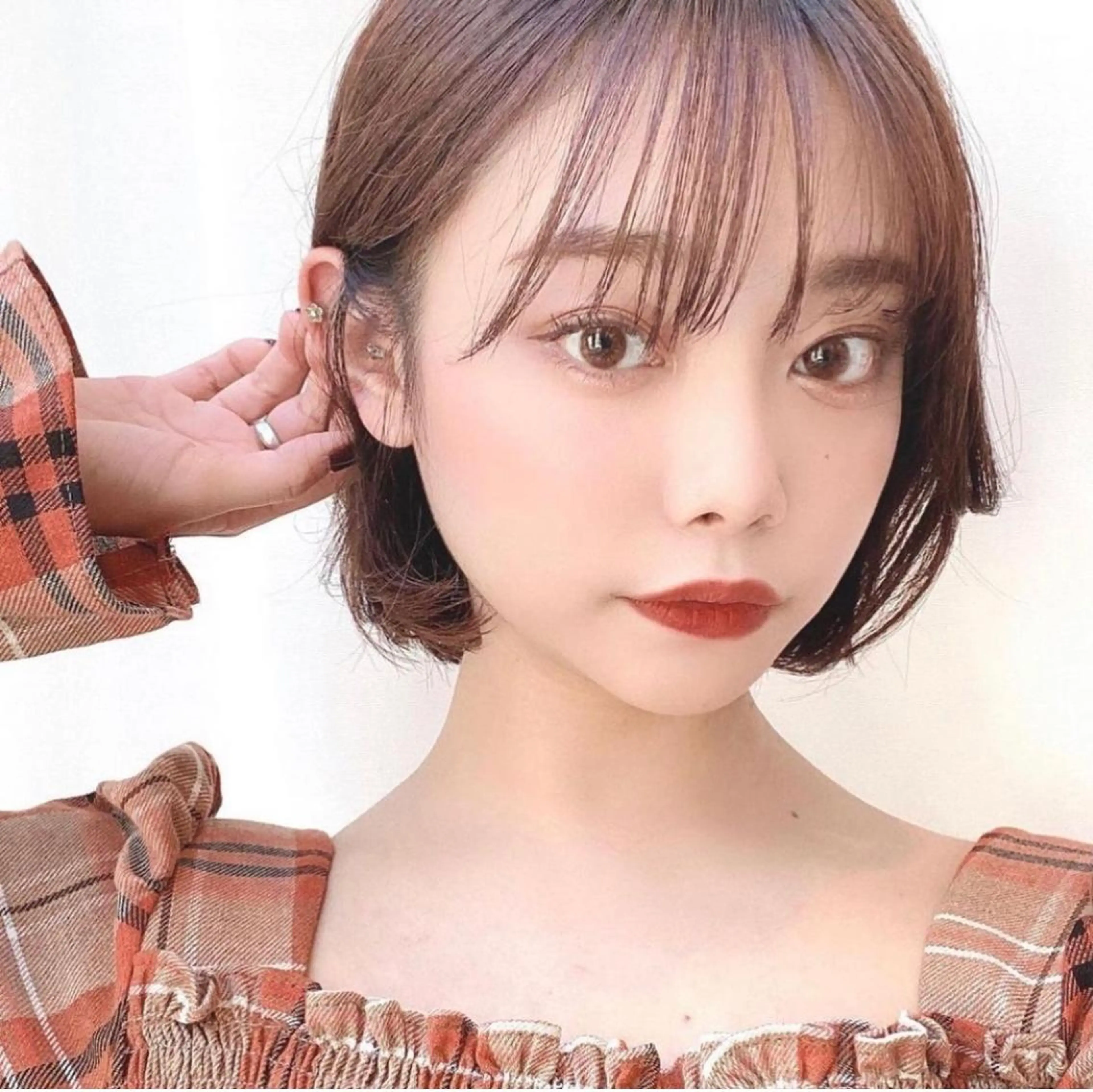 ミディアム カット ヘアカラー トリートメント 韓国くびれレイヤー 🇰🇷はづきのヘアスタイル