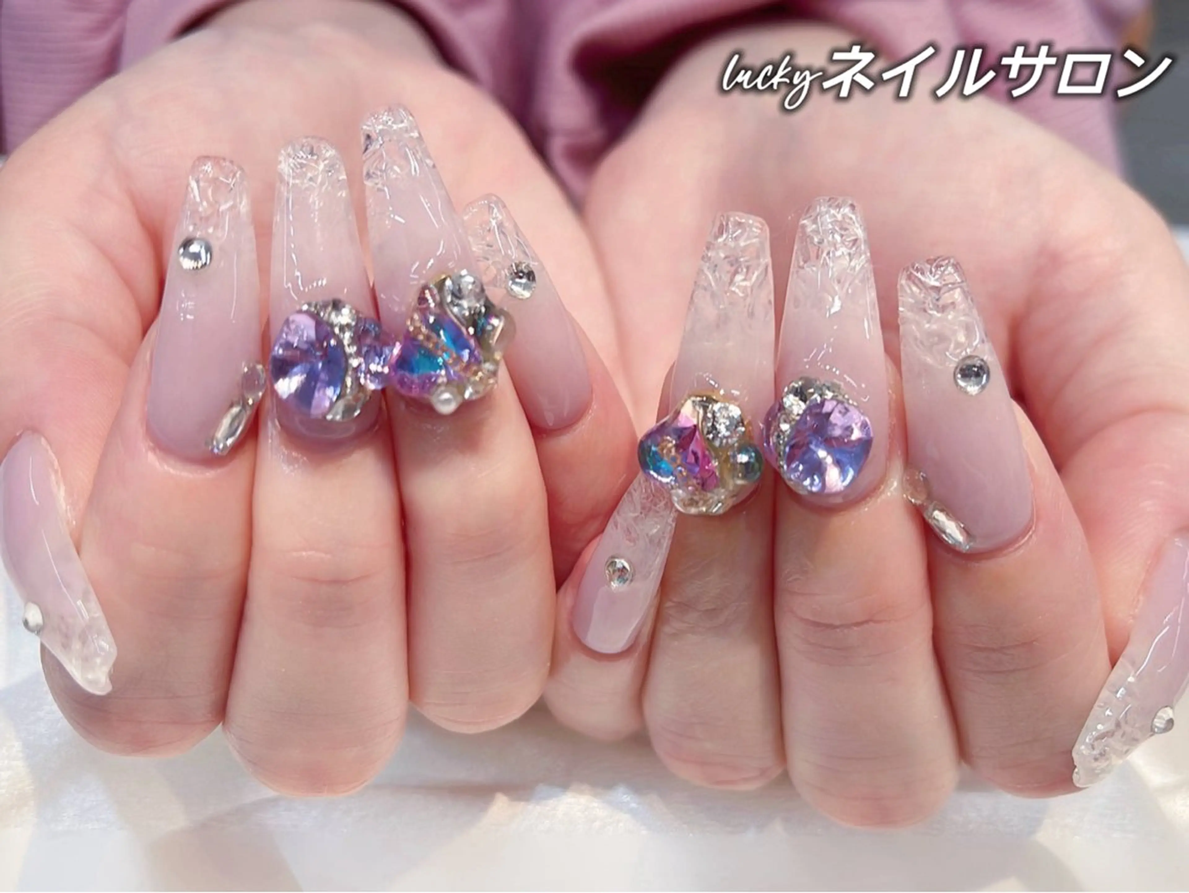 ネイル アートネイル チークネイル 長さ出し フットネイル ジェルネイル ハンドネイル ハンドケア ラッキーネイルサロン 西川口東口店のネイルデザイン