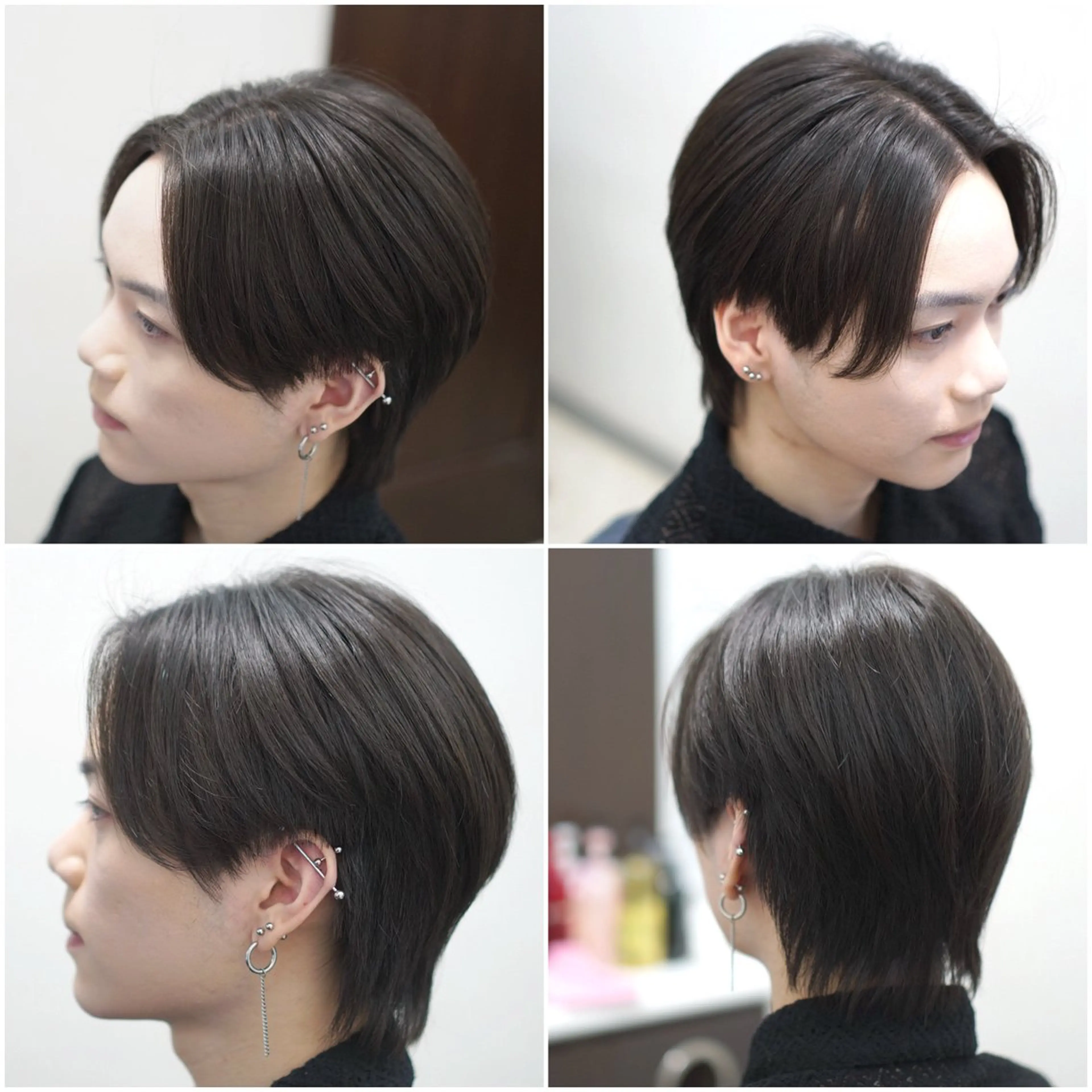 ミディアム メンズ センターパート レイヤーカット トリートメント カット トリートメント 中島 剛のヘアスタイル