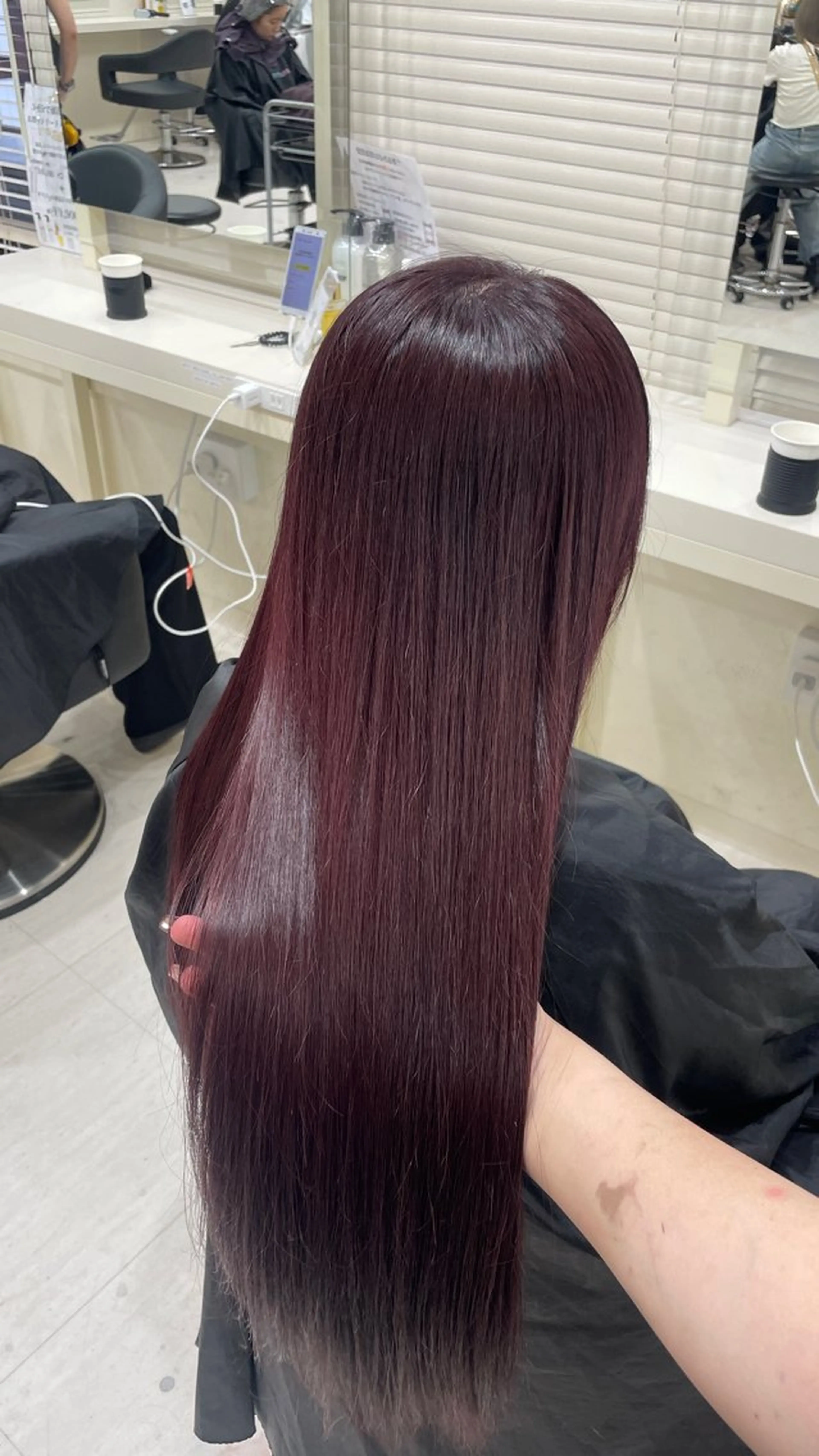 ロング ヘアカラー トリートメント ヘアセット 💗暖色カラー💗 ツヤ髪💗Mayaのヘアスタイル