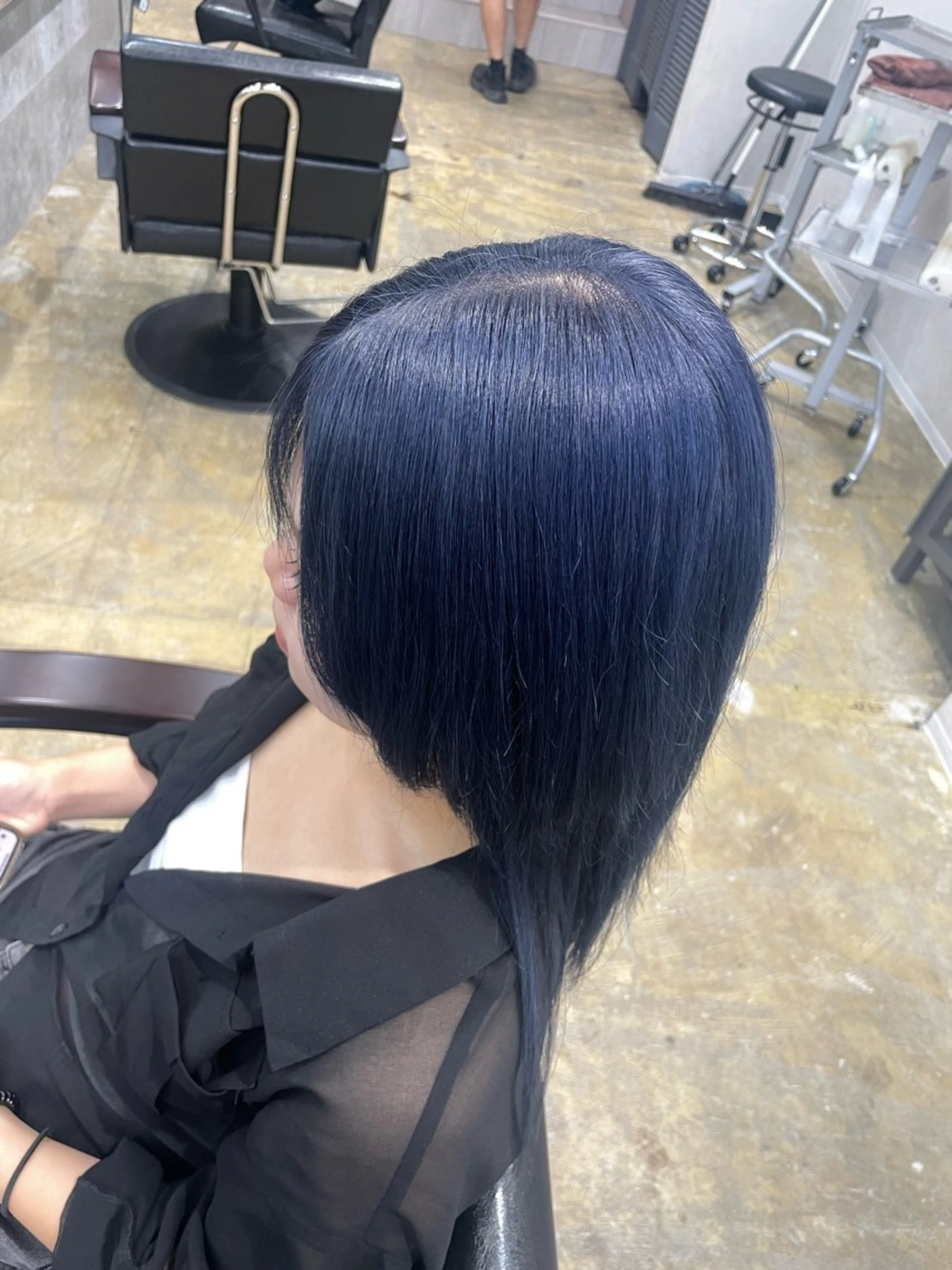 ミディアム カラー ブリーチ ブルーカラー ヘアカラー ブレンバイドット所属・ニュアンスカラー/ 🫧レミ(坊主)のヘアスタイル