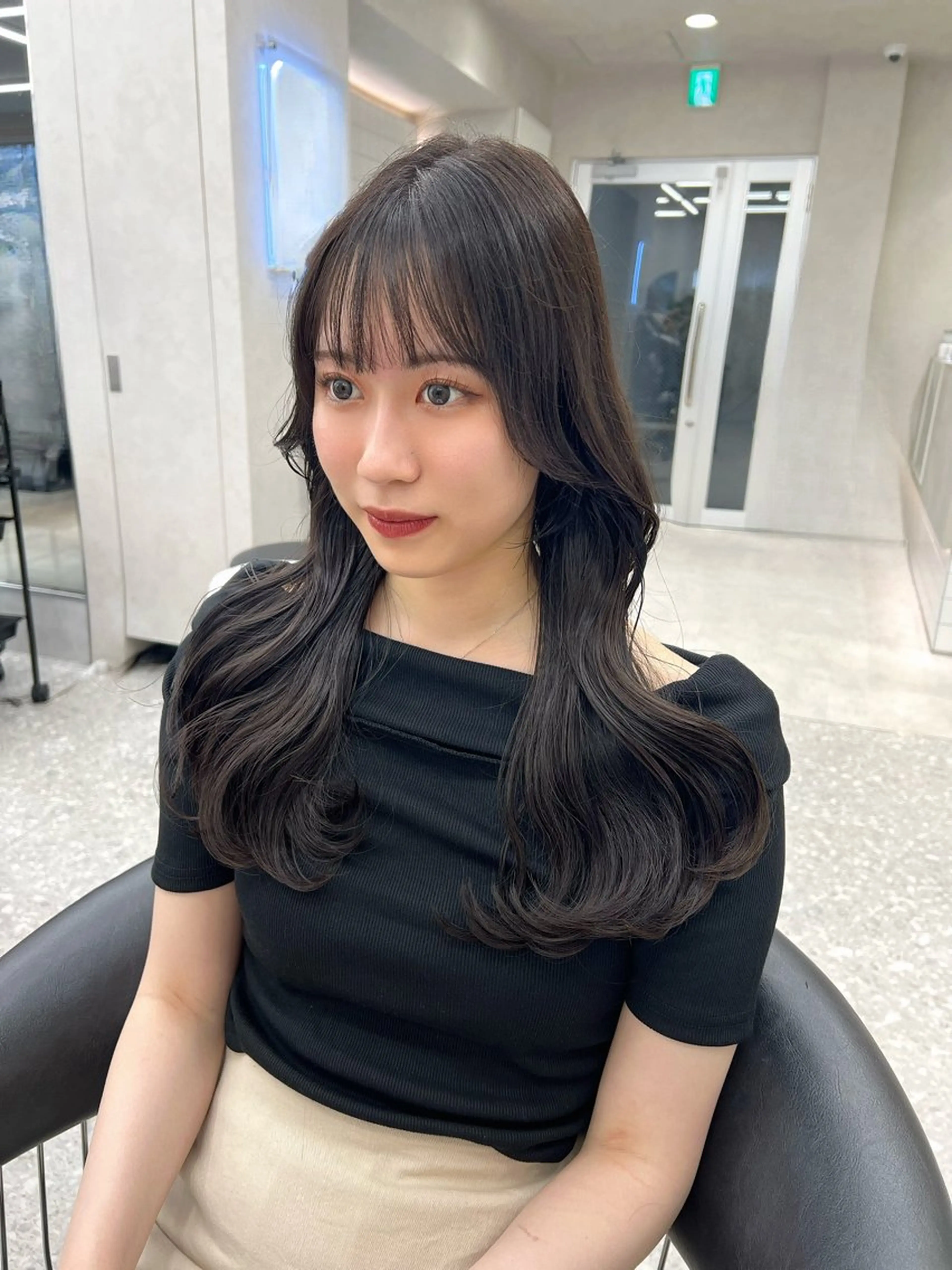 ロング カット ヘアカラー トリートメント 地毛風縮毛矯正 ☘️松井　傑のヘアスタイル