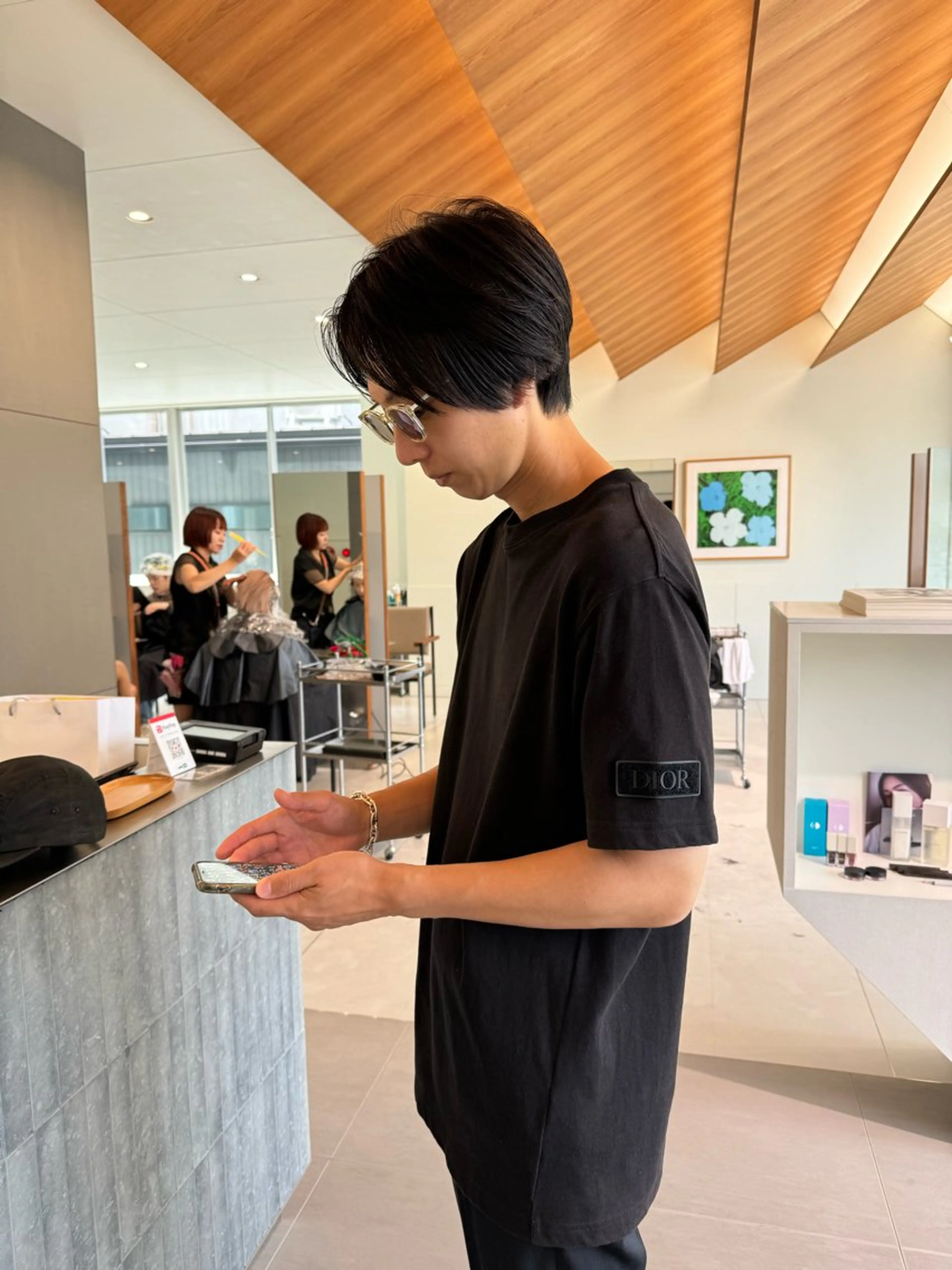 メンズ センターパート 田形清流のヘアスタイル