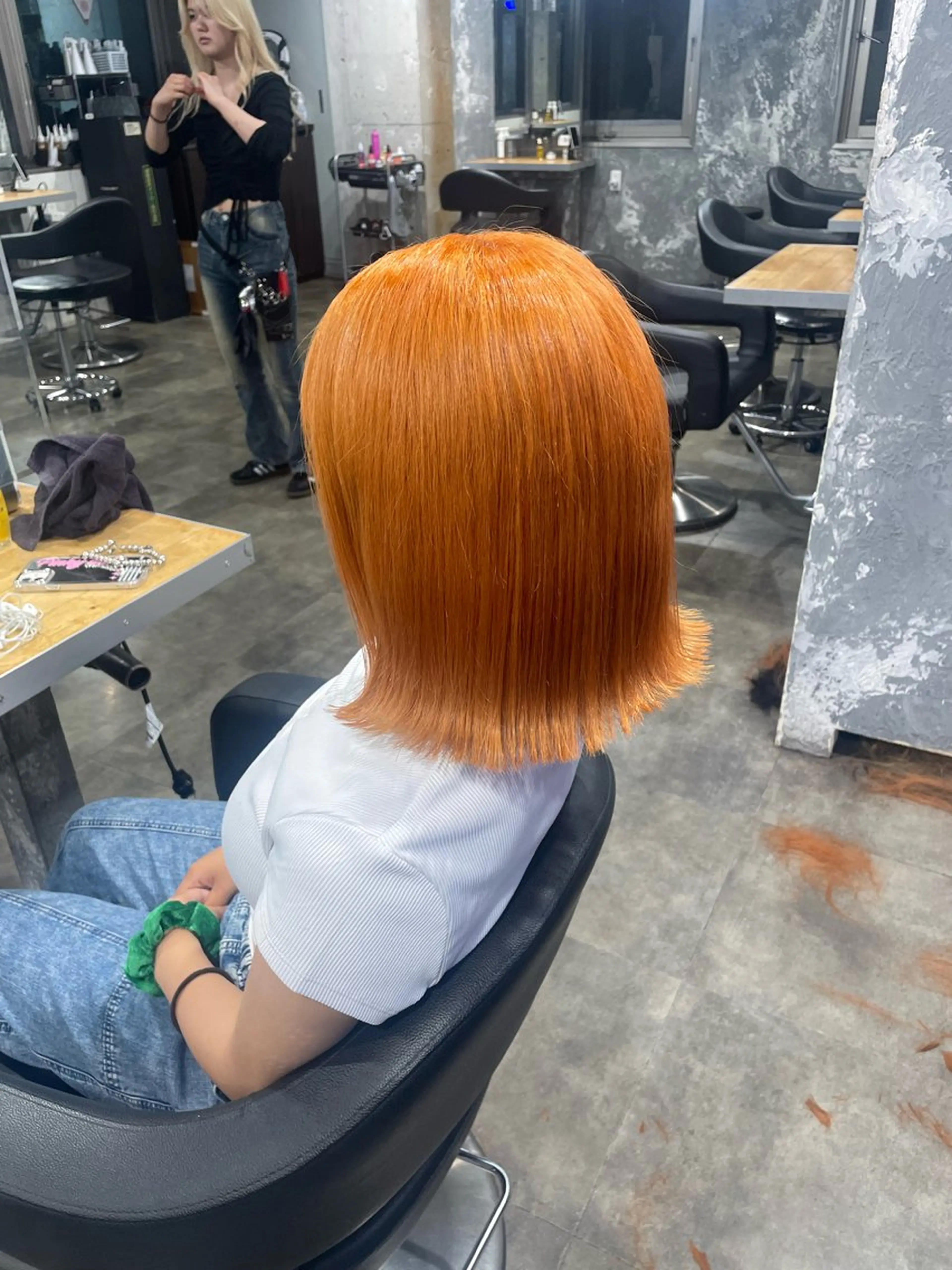 ミディアム カラー ヘアカラー ハイトーンブロンド 横浜💞ミオのヘアスタイル
