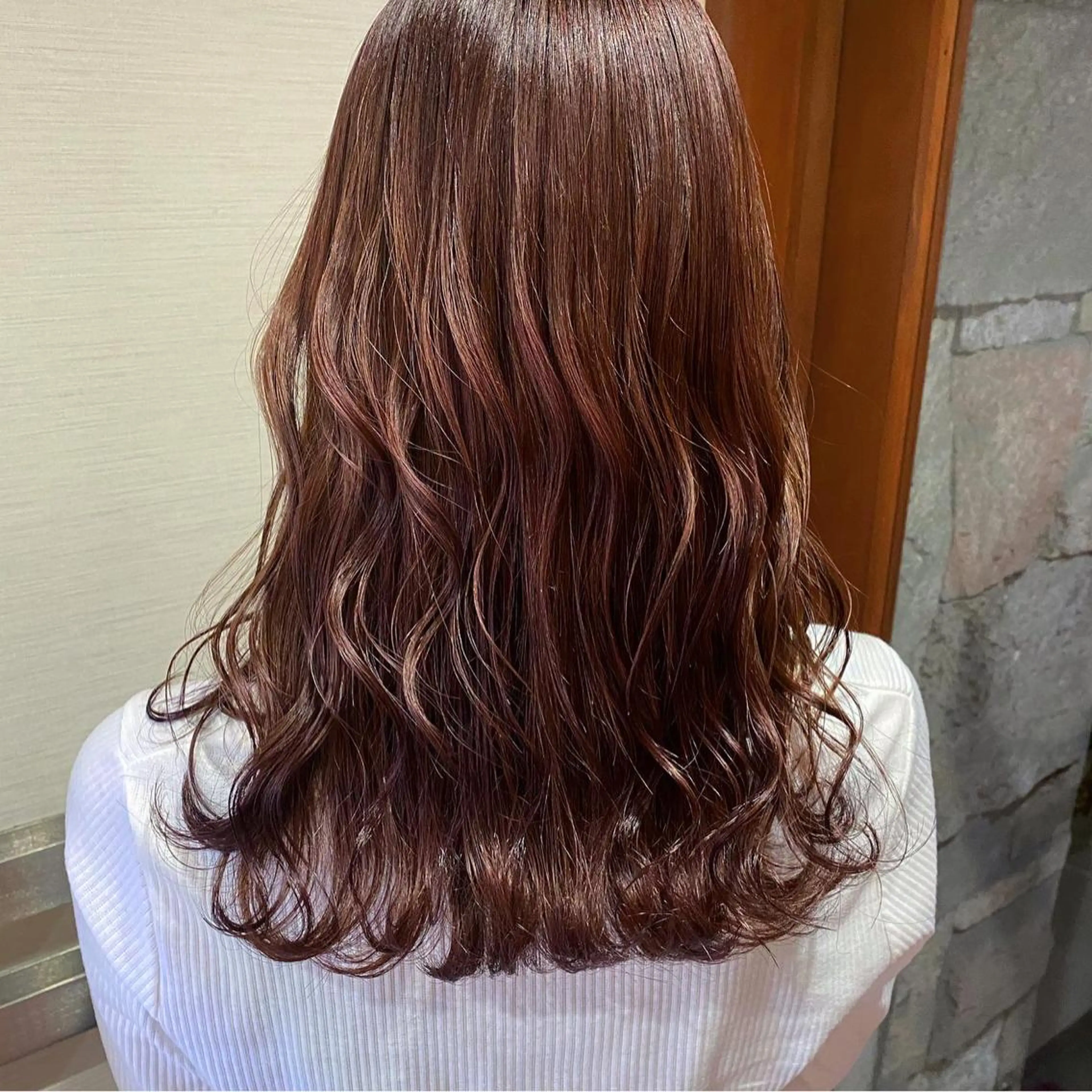 セミロング カラー ベージュカラー ピンクカラー ピンクベージュ カット ヘアカラー トリートメント 【PRIMAL】萩原 凌のヘアスタイル