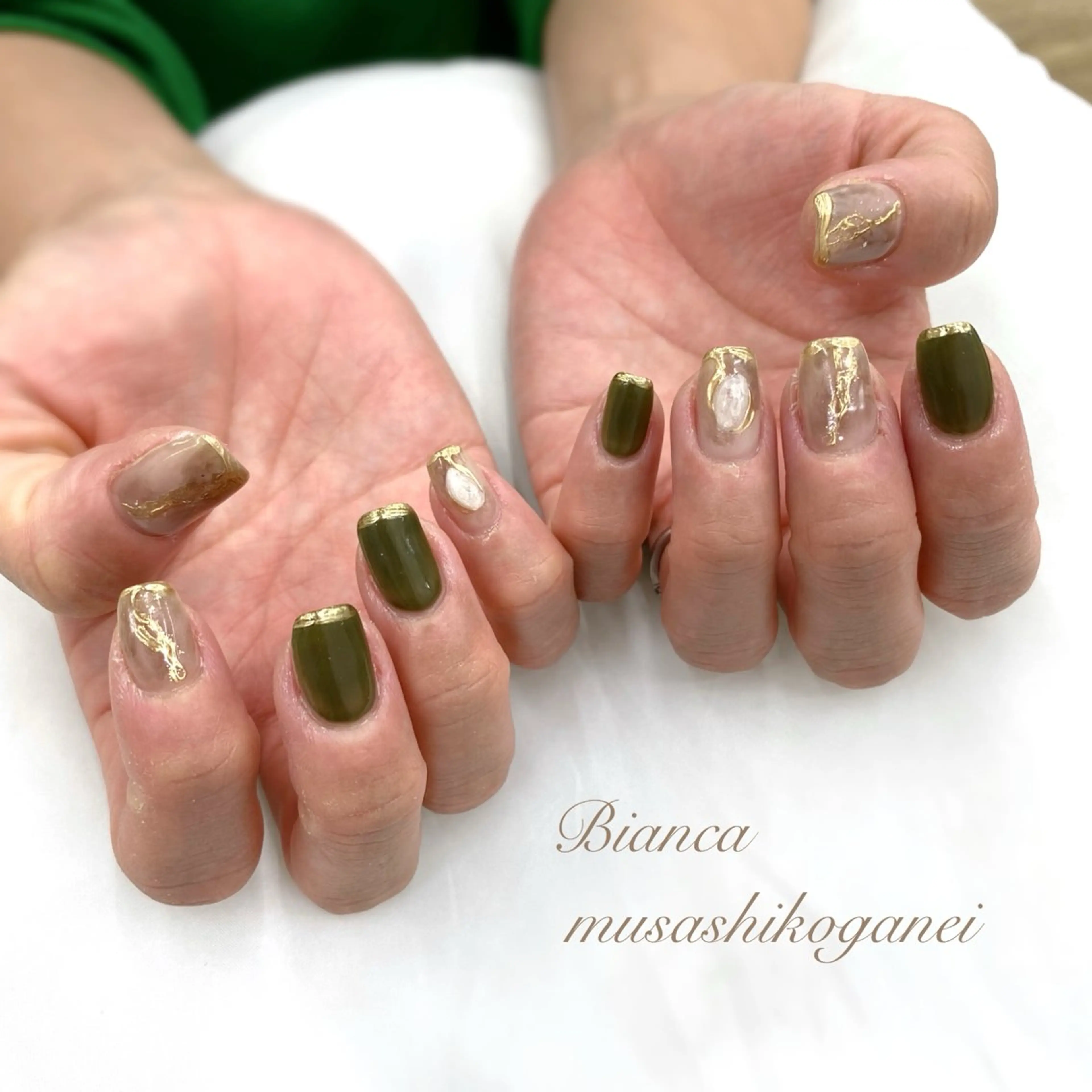 ネイル マグネットネイル ミラーネイル ニュアンスネイル ストーンネイル 冬ネイル ハンドネイル Bianca 武蔵小金井 しぎはらのネイルデザイン