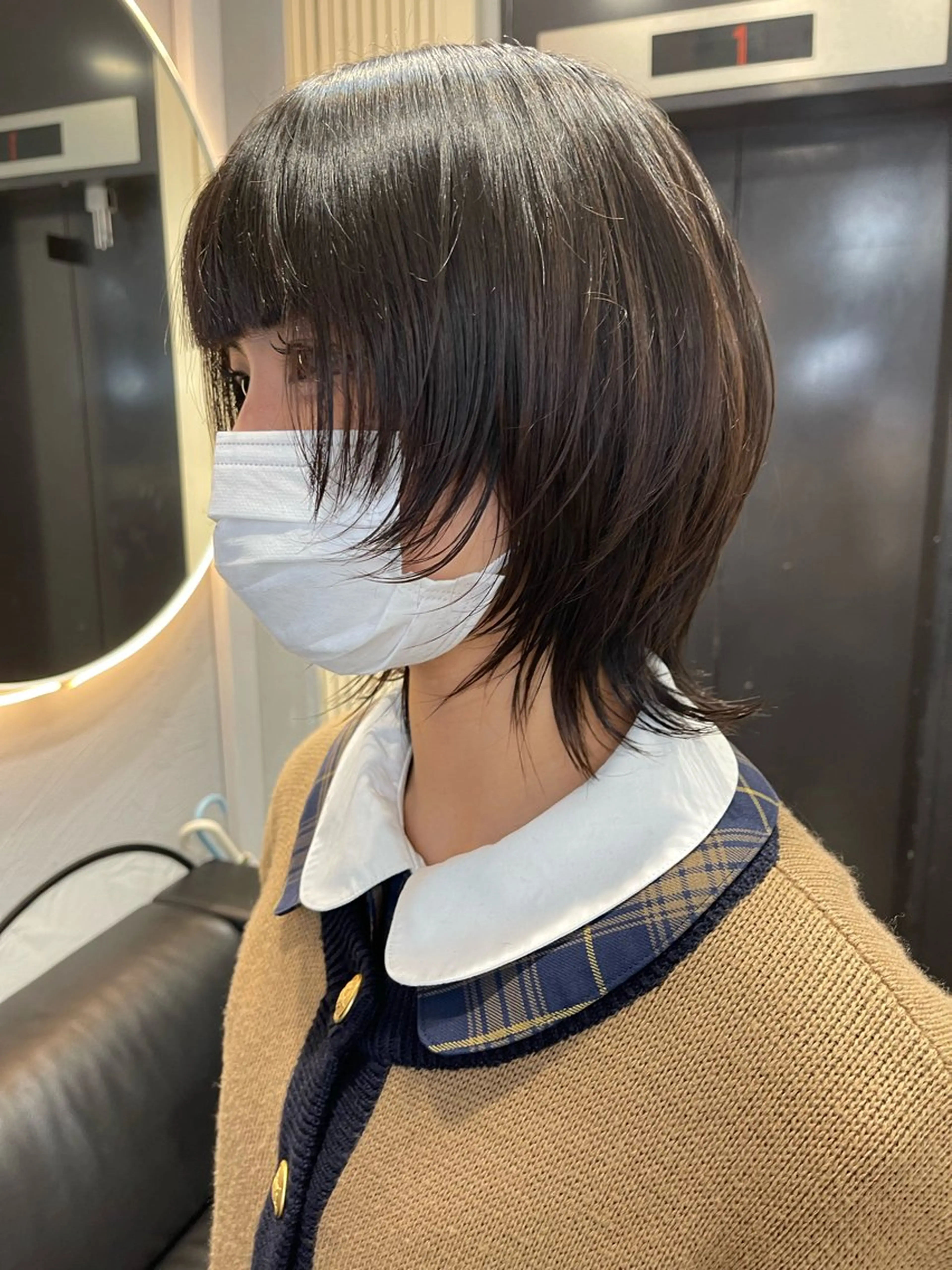 ミディアム カラー ブリーチ ケアブリーチ デザインカラー ダブルカラー イヤリングカラー カット ヘアカラー 宮崎　達也 ブリーチ／レイヤーのヘアスタイル