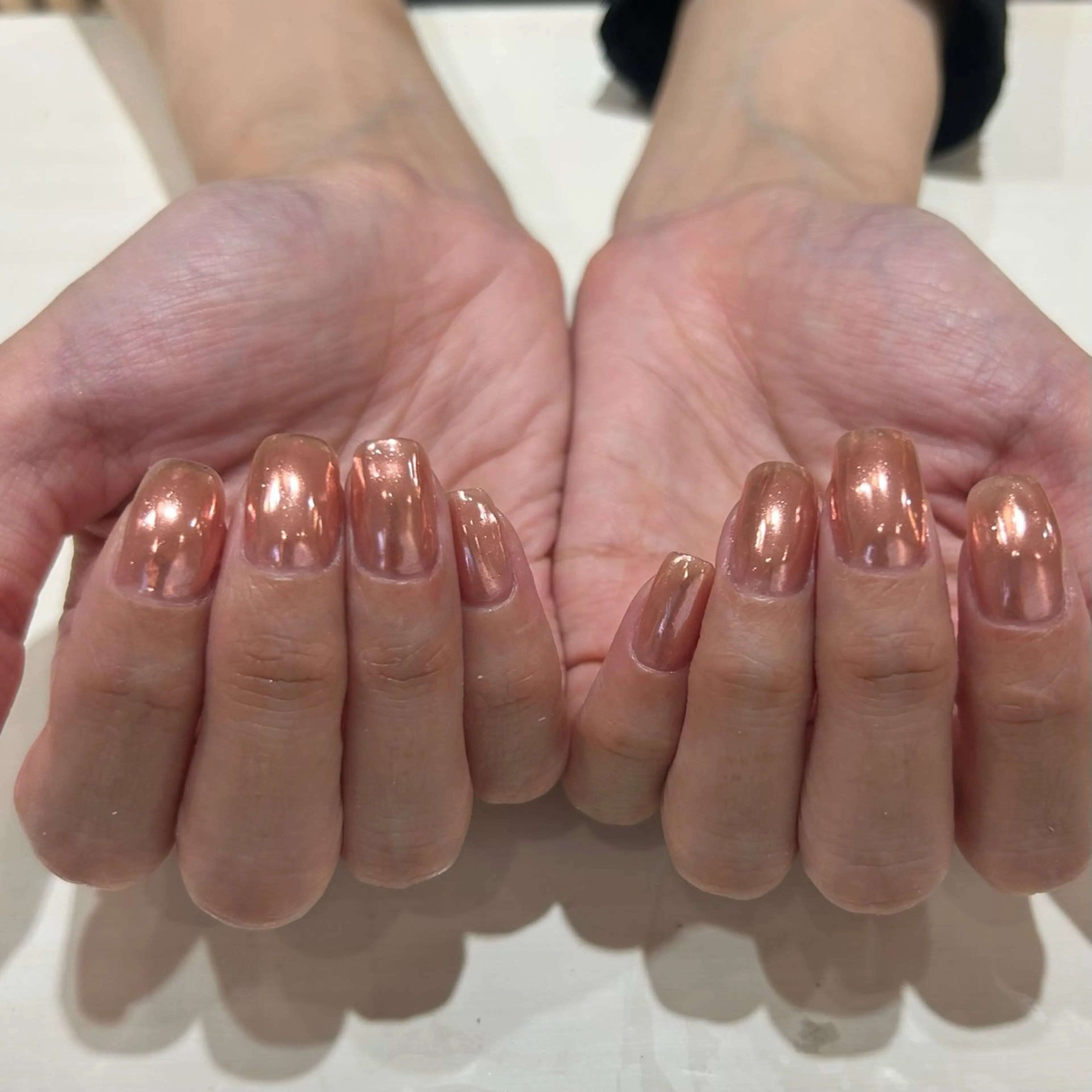 ネイル ミラーネイル ピンク She nail TAKENAKAのネイルデザイン