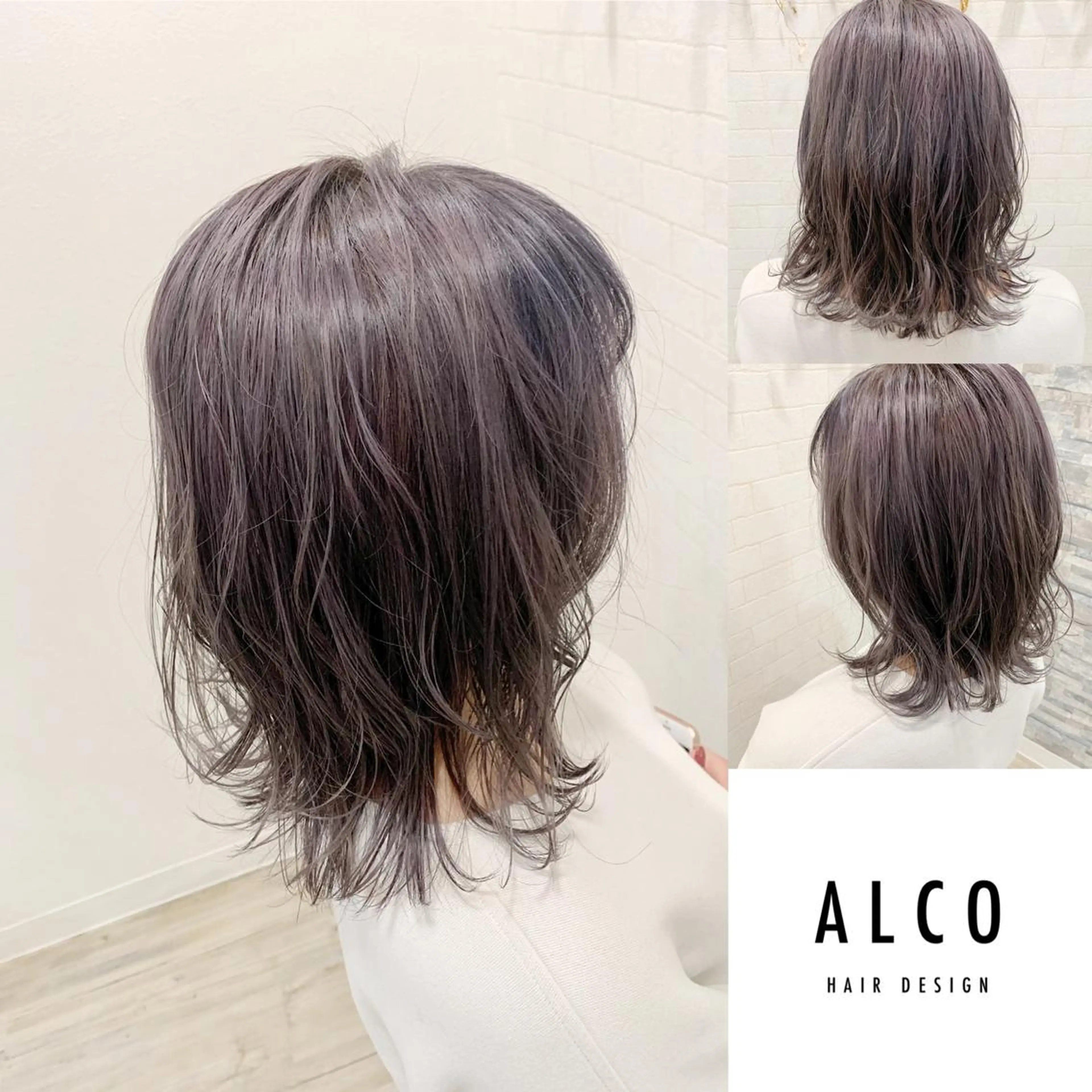 ミディアム カット ヘアカラー トリートメント ワタイショウタ 髪質改善✨アイブロウのヘアスタイル